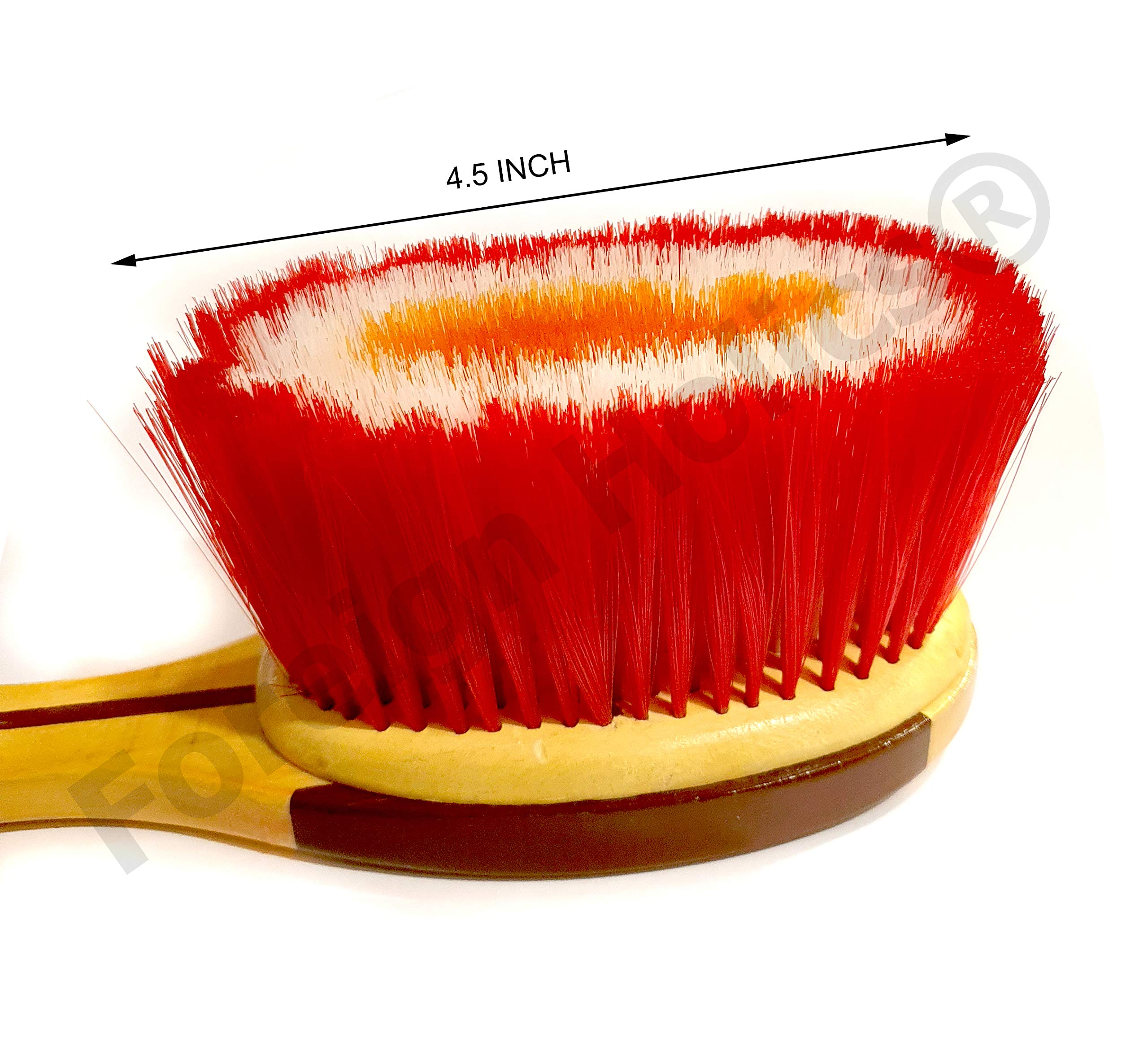 Premium Wooden Salon Hair Duster Brush - Professional Neck & Powder Cleaning Brush for Barbers & Stylists - Perfect for Salon Grooming, Makeup Application & Dust Removal