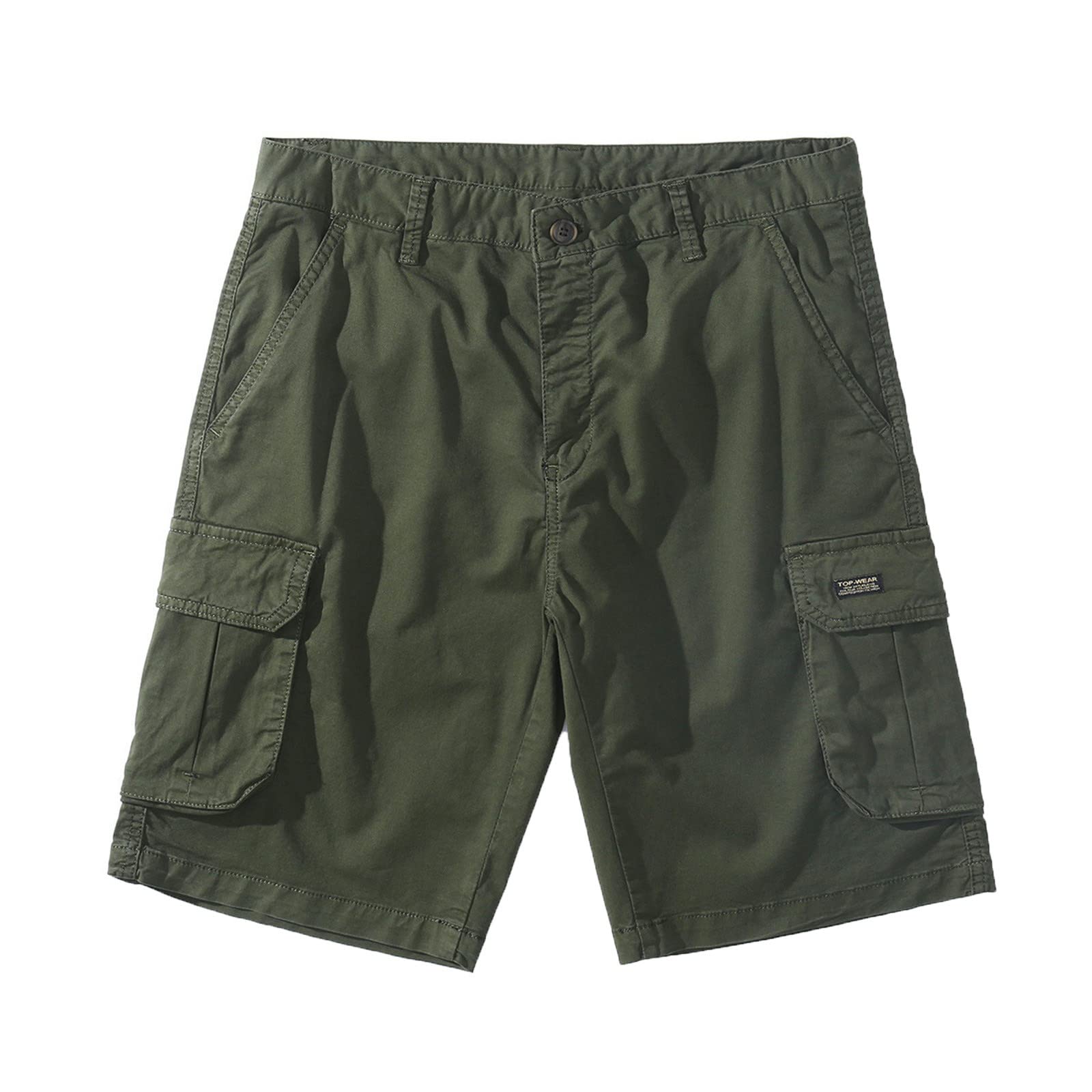 Men's Outdoor Twill Cargo Shorts - Quick Dry Stretch Hiking & Athletic Shorts with 5 Pockets - Lightweight Casual Wear for Camping, Travel & Summer Activities