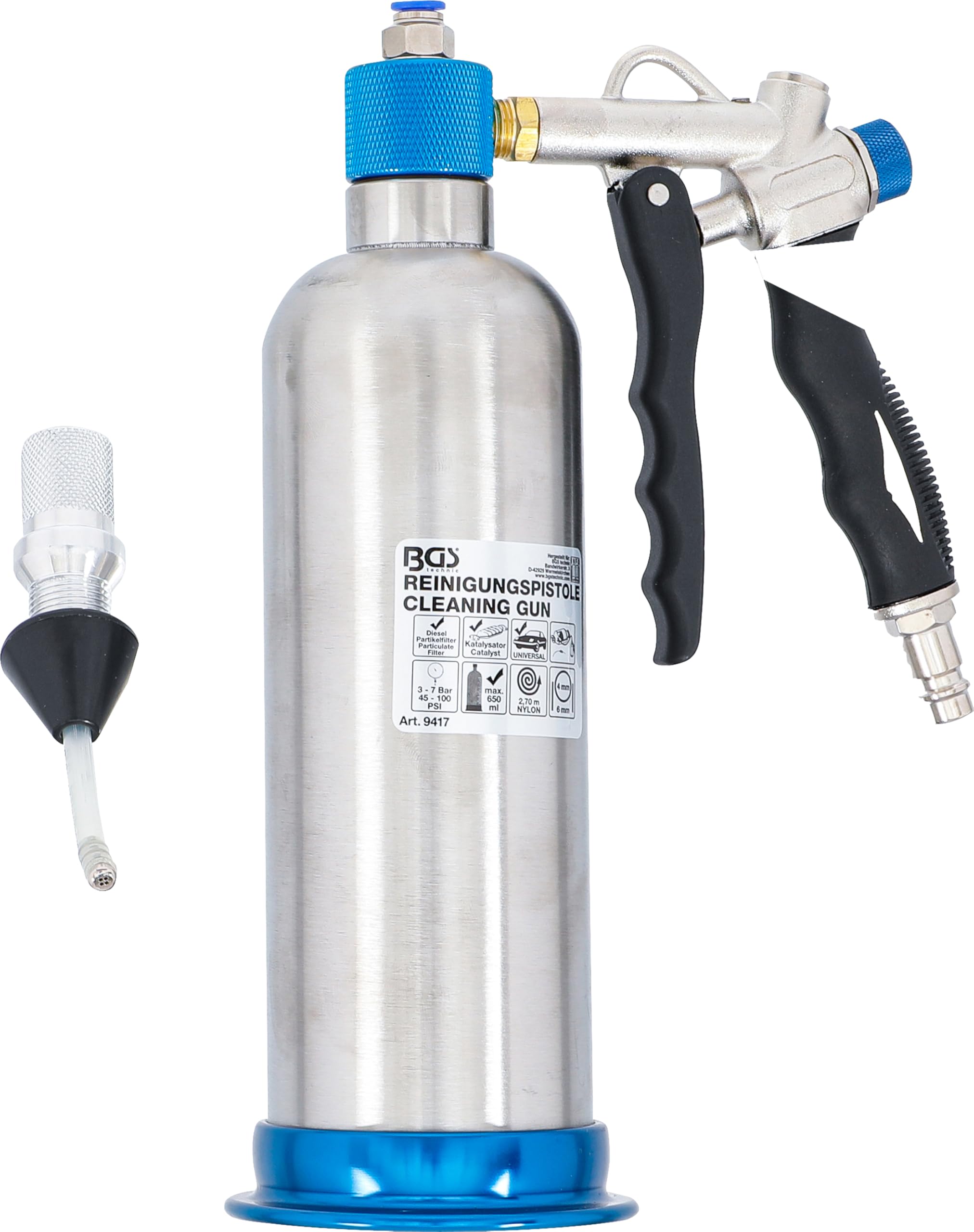 BGS 9417 Catalytic Converter Pressure Cleaner - High Performance Exhaust System Cleaner for Cars, Trucks & SUVs | Restores Engine Power & Fuel Efficiency | Ideal for DIY Auto Maintenance & Emissions Testing Prep