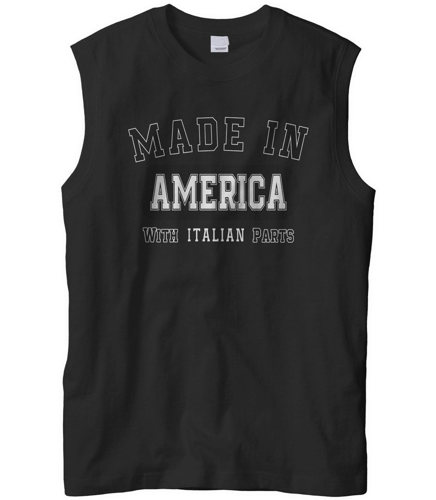 Cybertela Men's Sleeveless Performance T-Shirt - Made in USA with Premium Italian Fabric - Gym, Running & Summer Workout Shirt