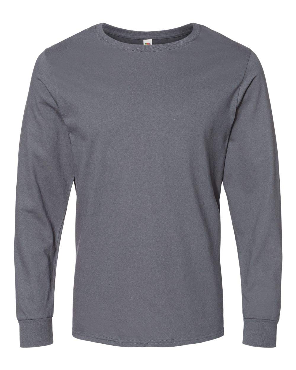 Fruit of the Loom Men's Classic Long Sleeve Cotton T-Shirt - Soft Comfort Fit Casual Shirt for Everyday Wear, Work & Outdoor Activities