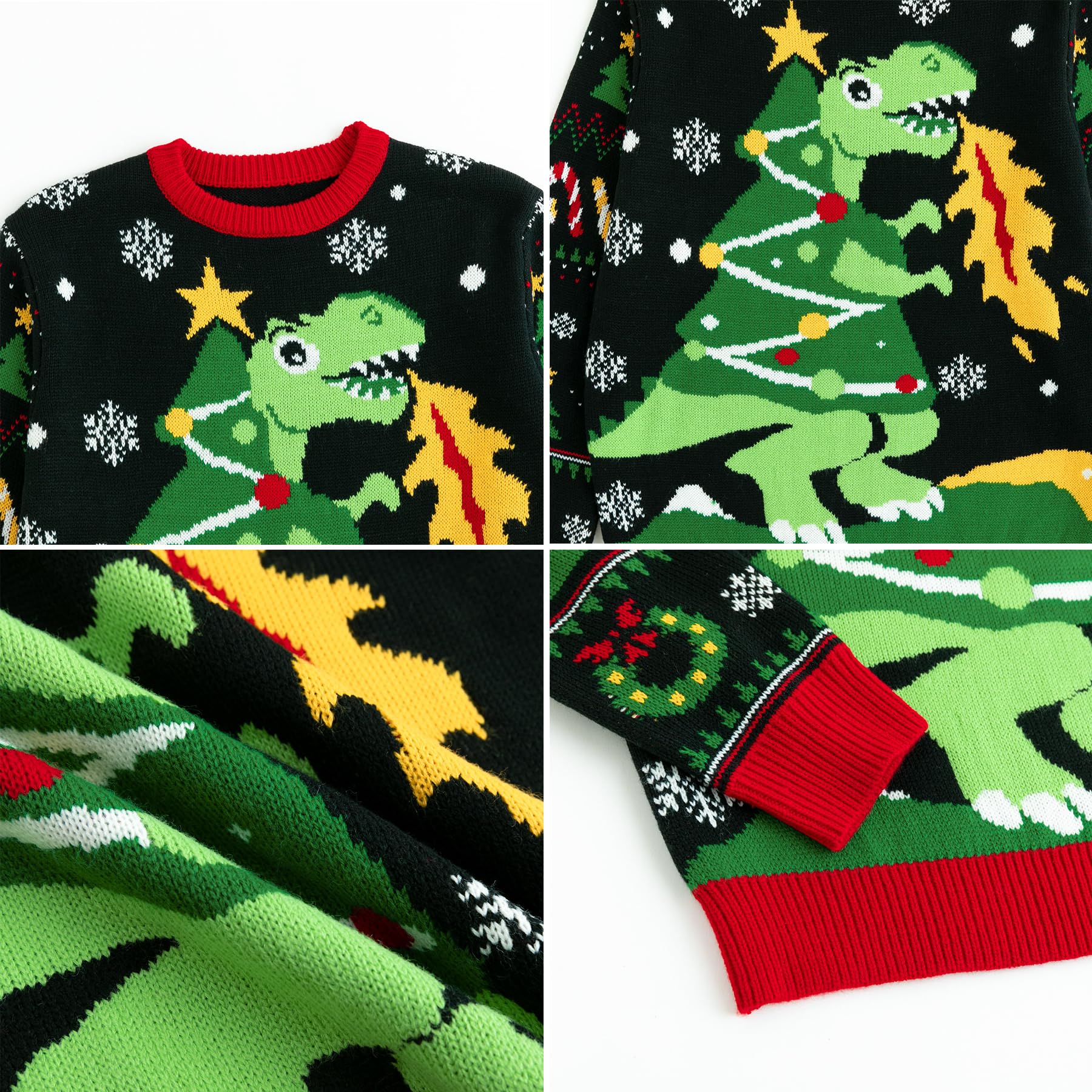 Ugly Christmas Sweater Family Matching Outfits for Women & Men | Cozy Knitted Pullover Holiday Party Sweaters | Perfect for Christmas Photos, Office Parties & Family Gatherings