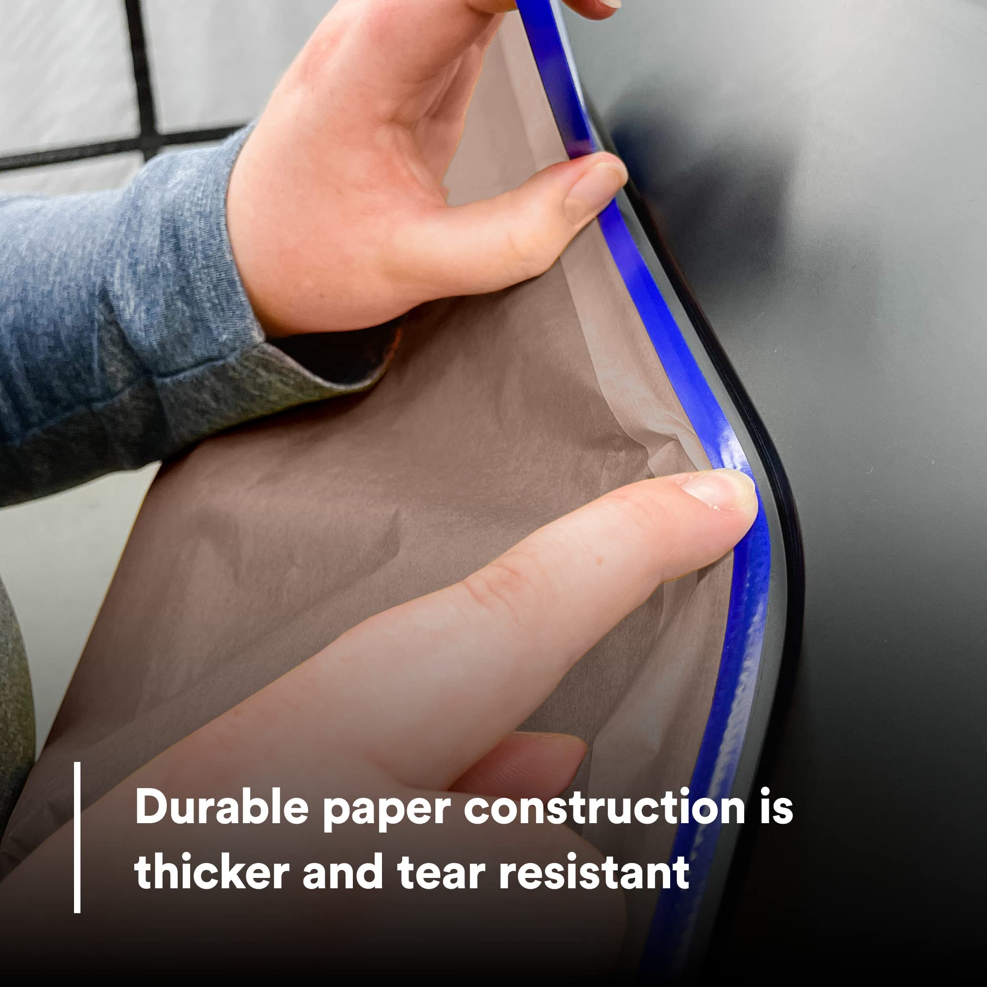 Scotch Steel Gray Masking Paper 06512 - Heat Resistant, Flexible, Solvent Resistant - 12 Inch x 1000 Ft Roll - Ideal for Painting, Automotive & Industrial Masking Applications