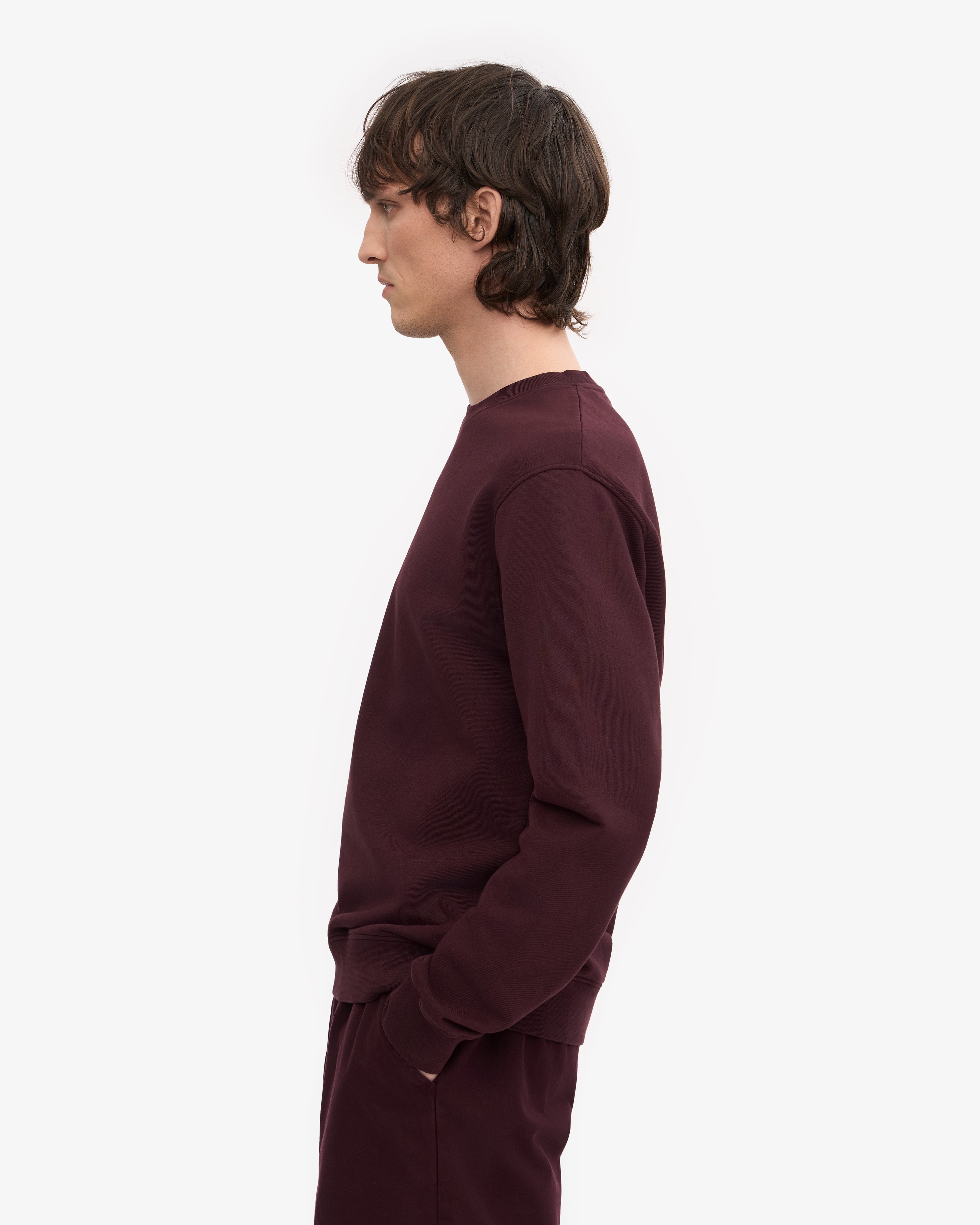 Classic Organic Cotton Crew Neck T-Shirt for Men - Oxblood Red | Comfortable & Eco-Friendly Casual Wear for Everyday Outfits