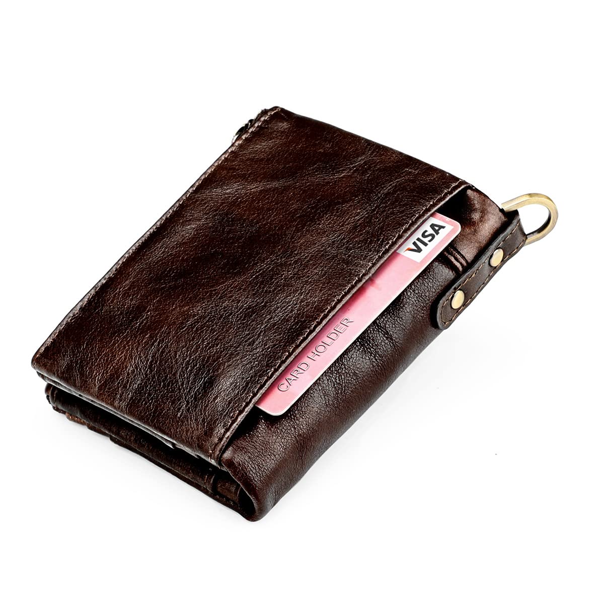 Premium RFID Blocking Leather Wallet for Men - Slim Bifold Design with ID Window & 15 Card Slots (3503TL Coffee) - Ideal for Travel, Business & Everyday Use
