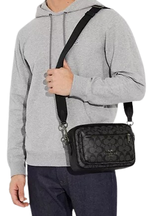 Coach Elias Signature Canvas Crossbody Bag - Stylish & Compact Handbag for Women | Perfect for Everyday Use, Travel & Shopping