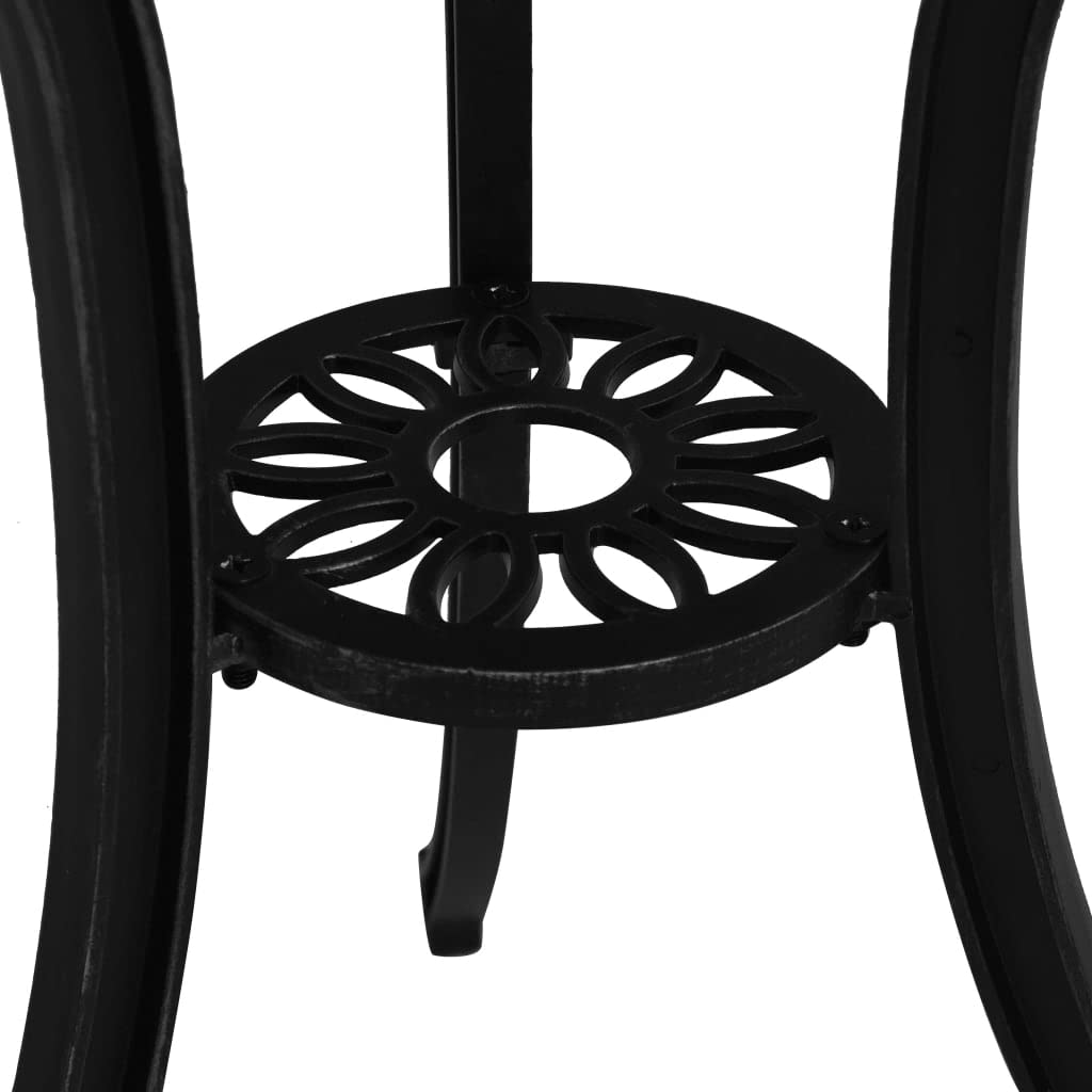 Black Cast Aluminum Outdoor Dining Table 24.4