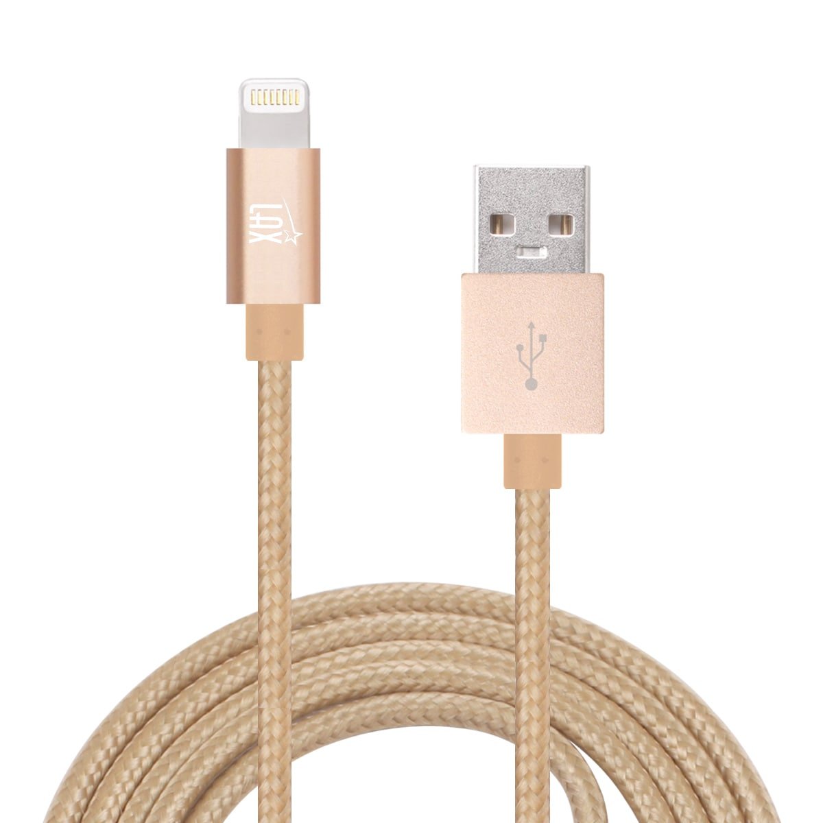 Apple MFi Certified Lightning Cable 6ft - Fast Charging & Sync for iPhone 14/13/12/11/X/8/7 - Durable Nylon Braided Gray USB Cable (Perfect for Home, Office & Travel)