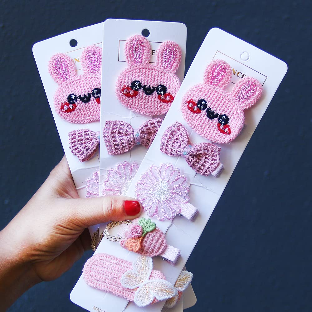 Cute Cartoon Baby Hair Clips for Girls - Handmade Hair Accessories Set | Perfect for Parties, School, and Daily Outfits