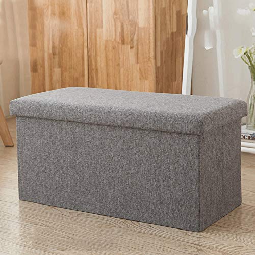 GANFANREN Multifunctional Storage Stool - 40x25x25cm Ottoman Footrest with Hidden Compartment for Clothes, Shoes, Toys & Home Organization (Choose Your Color) - Perfect for Living Room, Bedroom & Small Space Storage Solutions