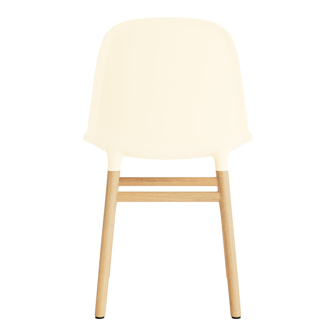 Modern Form Chair with Sturdy Wooden Legs - Perfect for Dining Room, Office, or Living Room Decor