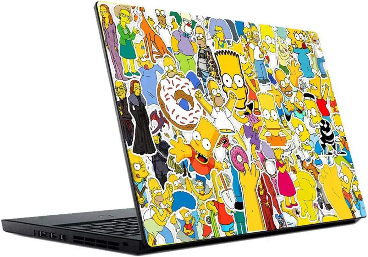 Simpson Family Stickers - Waterproof Decals for Laptop, Water Bottle, Luggage, Snowboard, Bicycle & Skateboard | Fun Aesthetic Vinyl Stickers for Kids, Teens & Adults | Perfect for School, Travel & Sports Gear Customization