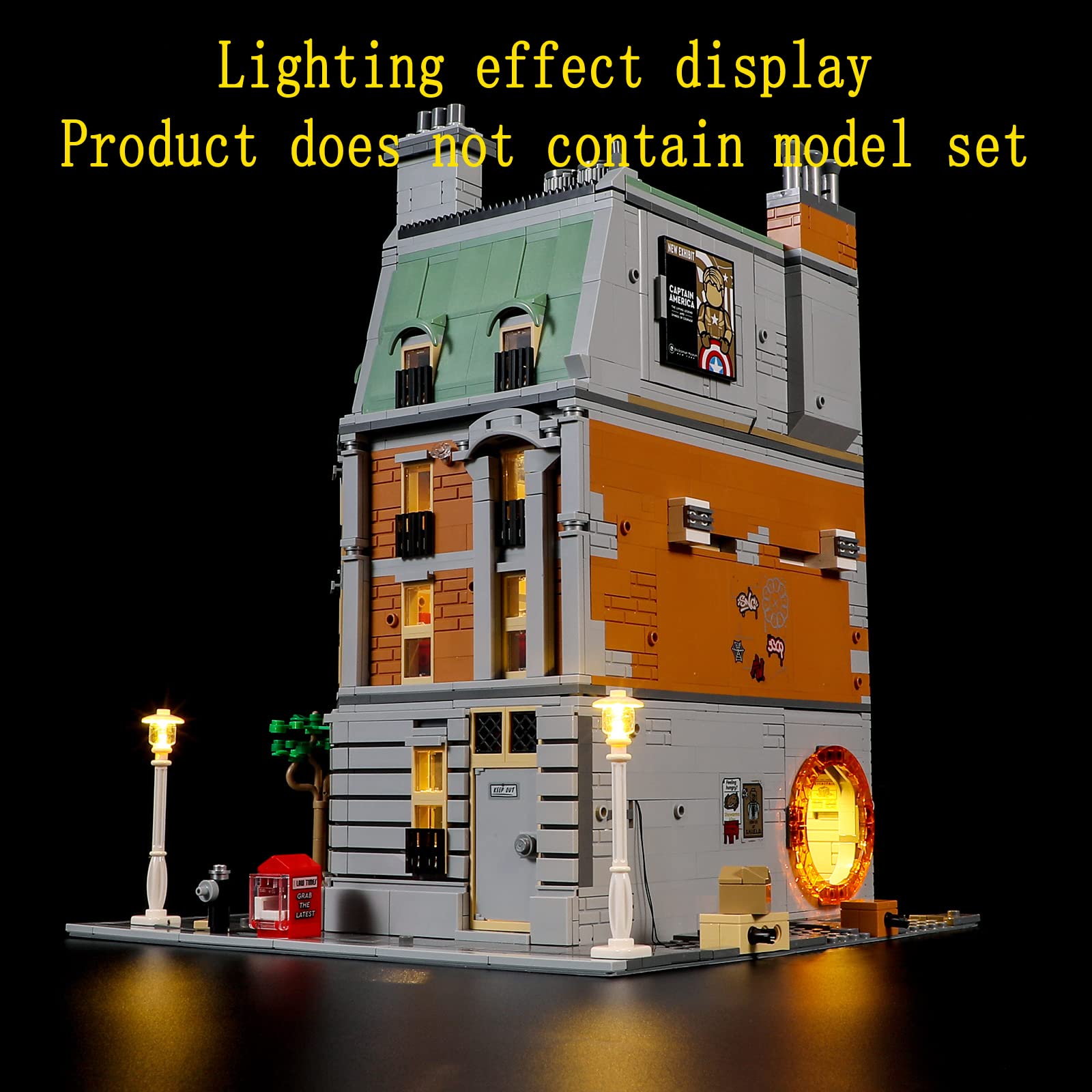 GEAMENT LED Light Kit for Lego Sanctum Sanctorum 76218 - Compatible with Lego Marvel Superheroes Sets (Building Blocks Not Included) - Perfect for Home Display, Gift Giving & Marvel Collections