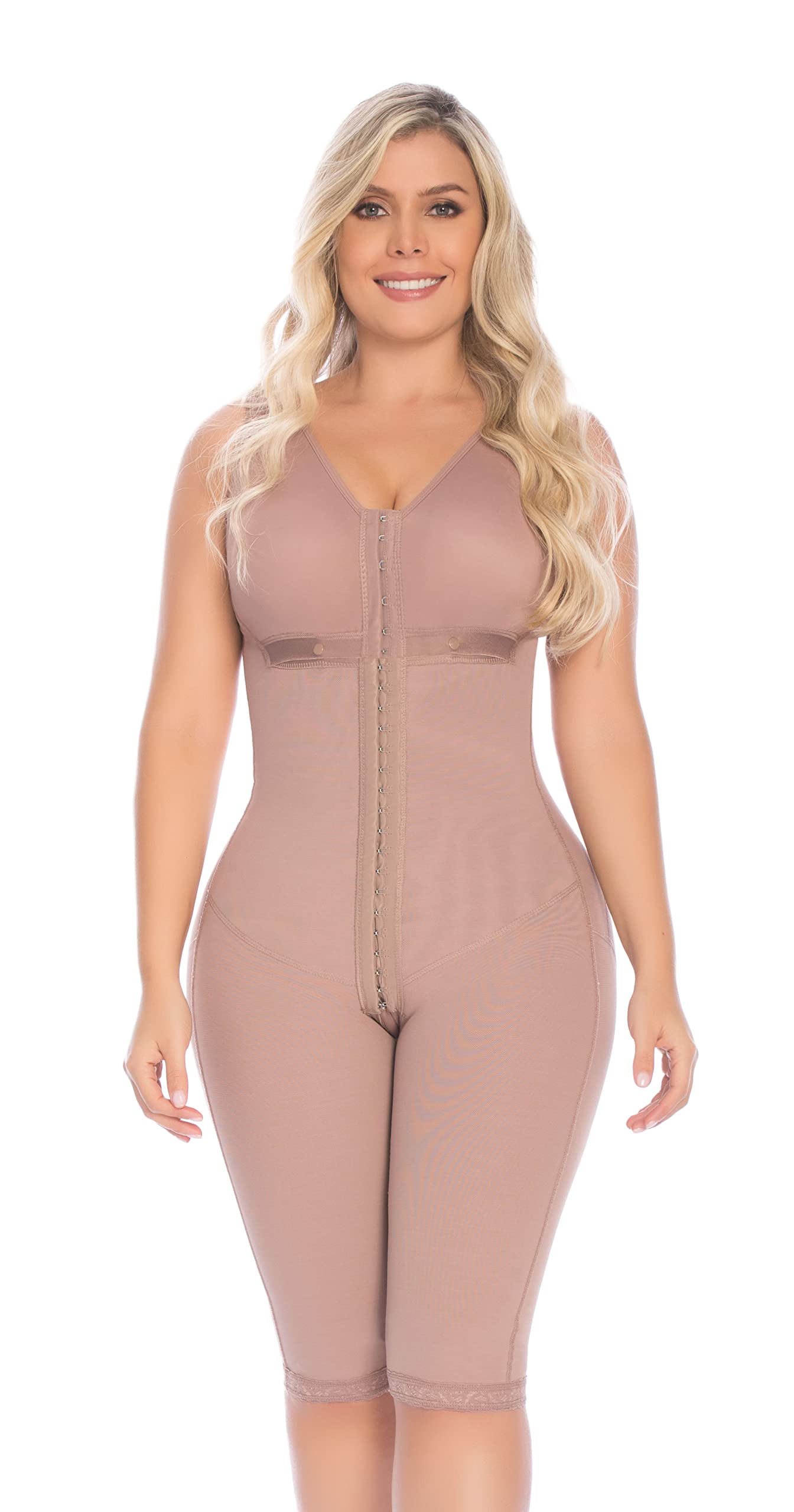 DELIÉ by Fajas DPrada Post-Surgery Compression Garment - Colombian Shapewear with Built-in Bra for Knee Support | Medical Recovery & Everyday Comfort