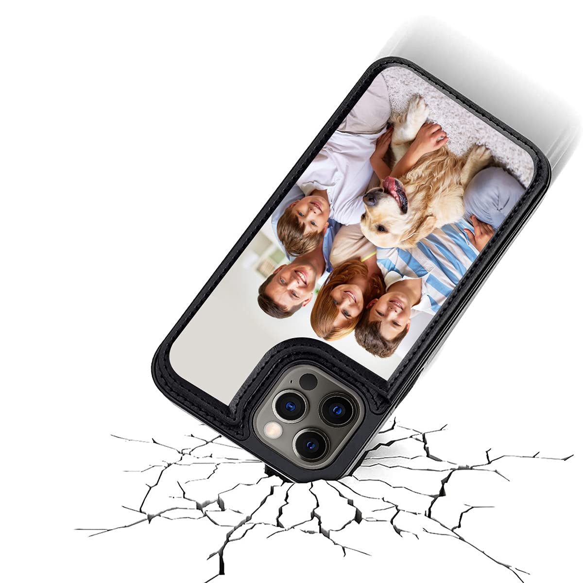 Custom Photo Wallet Case for iPhone 12 Pro - Personalized PU Leather Flip Cover with Card Slots, Magnetic Clasp & Kickstand | Shockproof Protection | Not for iPhone 12 Pro Max | Perfect for Travel, Work & Everyday Use