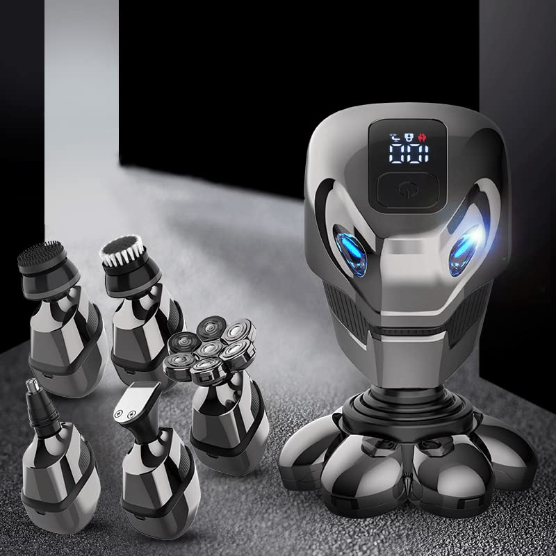 Professional 5-in-1 Electric Razor for Men - 7 Head USB Rechargeable Beard Trimmer & Hair Clipper | Perfect for Travel, Home Use & Grooming Gifts