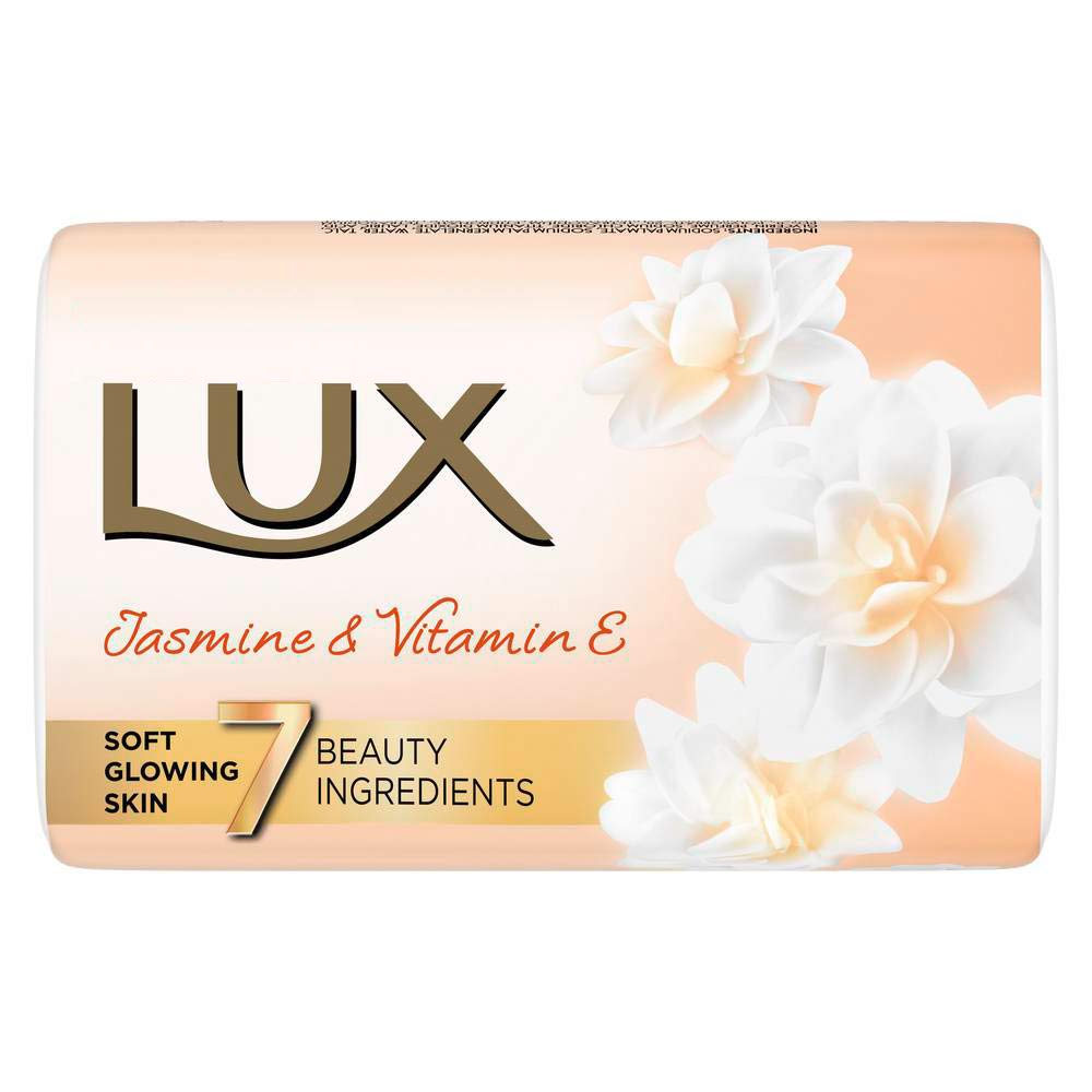 Lux Jasmine & Vitamin E Beauty Soap for Glowing Skin - 3 Pack (150g Each) | Gentle Cleansing, Moisturizing & Skin Brightening | Perfect for Daily Face & Body Care, Spa Days & Gift Sets