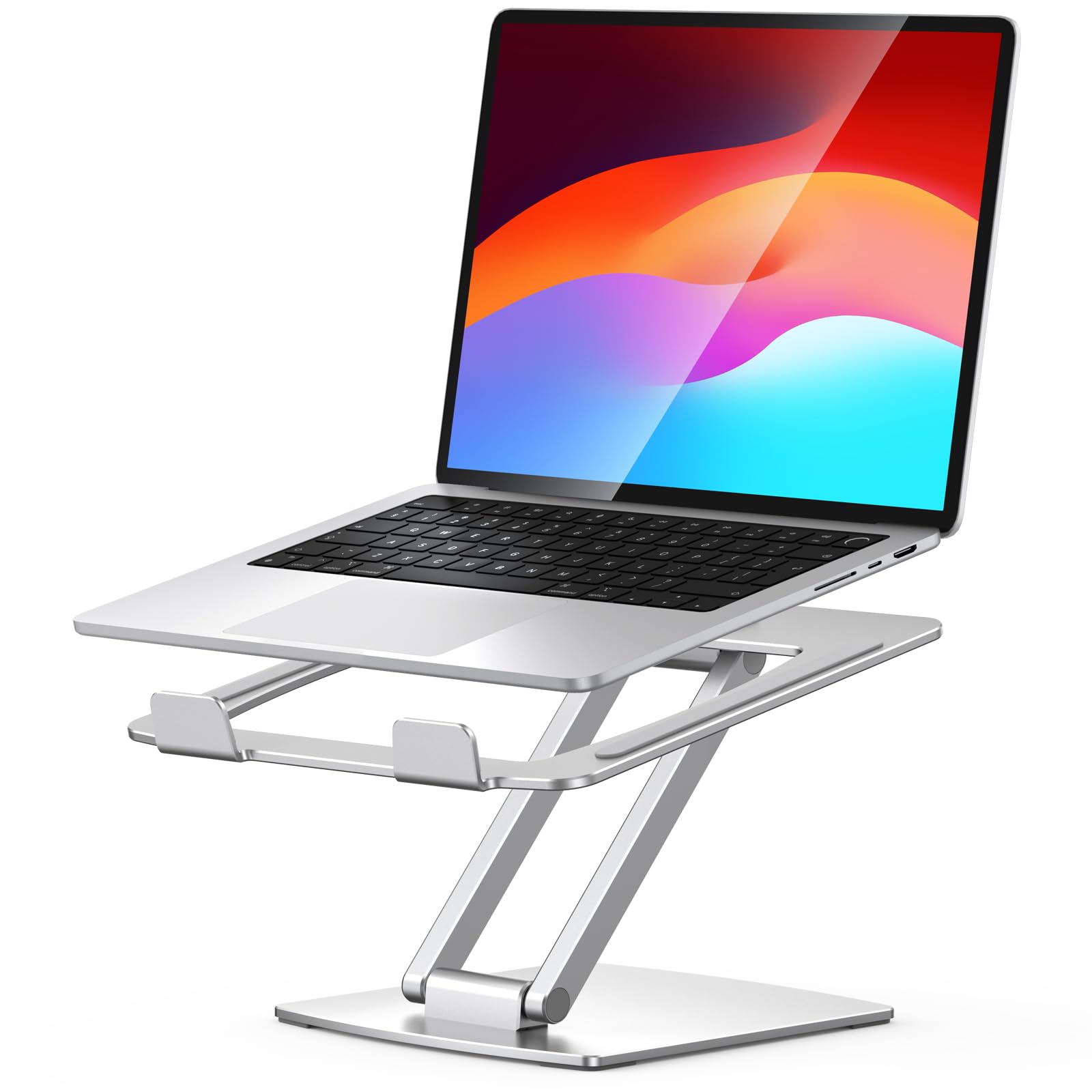 Niweya Adjustable Aluminum Laptop Stand for Desk - Ergonomic Riser Holder with Ventilated Cooling, Portable Design for MacBook Air/Pro & All 10-16 Inch Notebooks - Perfect for Home Office, Gaming & Workstation Setup