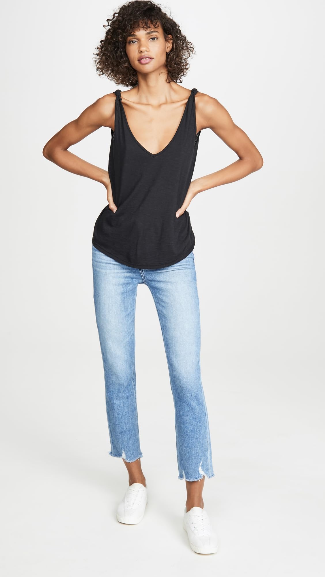 PAIGE Women's Cindy High Rise Skinny Jeans - Distressed Hem & Stretch Denim for Comfort | Perfect for Casual Outfits & Night Out Looks