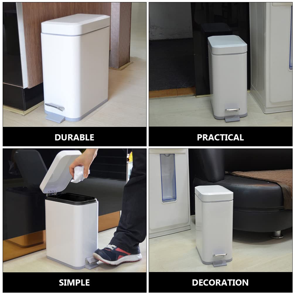1PC Step Trash Can - Plastic Waste Bin with Double-Layer Design, Simple Home Dustbin for Kitchen, Bathroom & Office - Household Waste Organizer & Rubbish Container for Easy Disposal