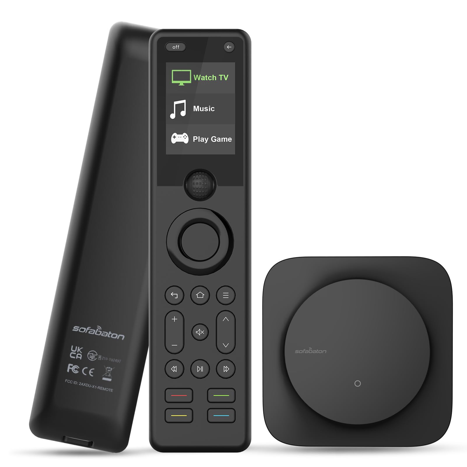 SofaBaton X1S Universal Remote Control with Hub & App - All-in-One Smart Remote for TV, Cable Box, Streaming Devices (60+ Devices) - IR, Bluetooth, WiFi, Alexa & Google Assistant Compatible - One-Touch Activities & Raise to Wake - Perfect for Home Theater & Smart Home Control