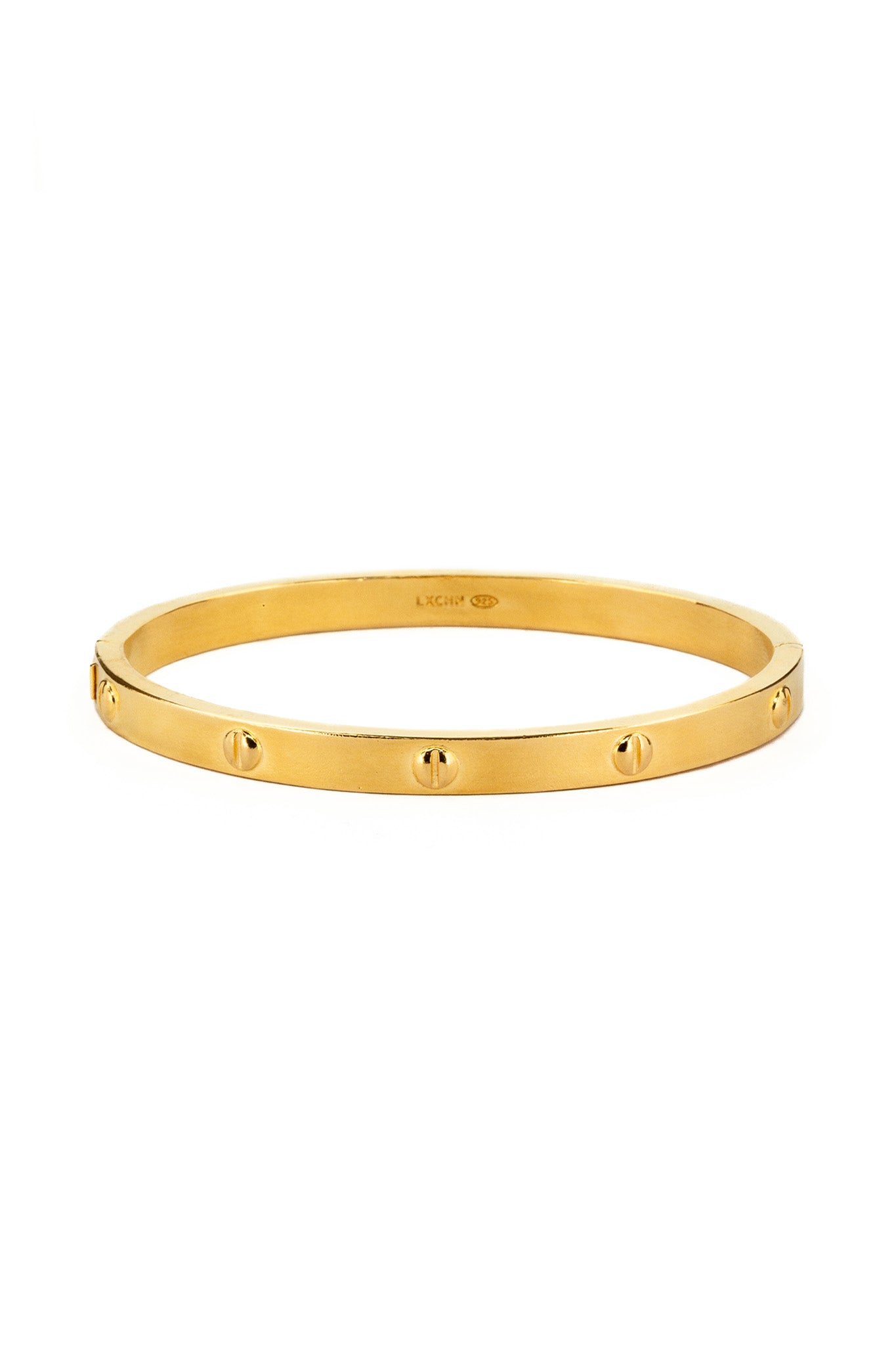 Industrial Cuff Bracelet for Women - Gold Plated Stainless Steel Bangle - Perfect for Business, Party & Everyday Wear