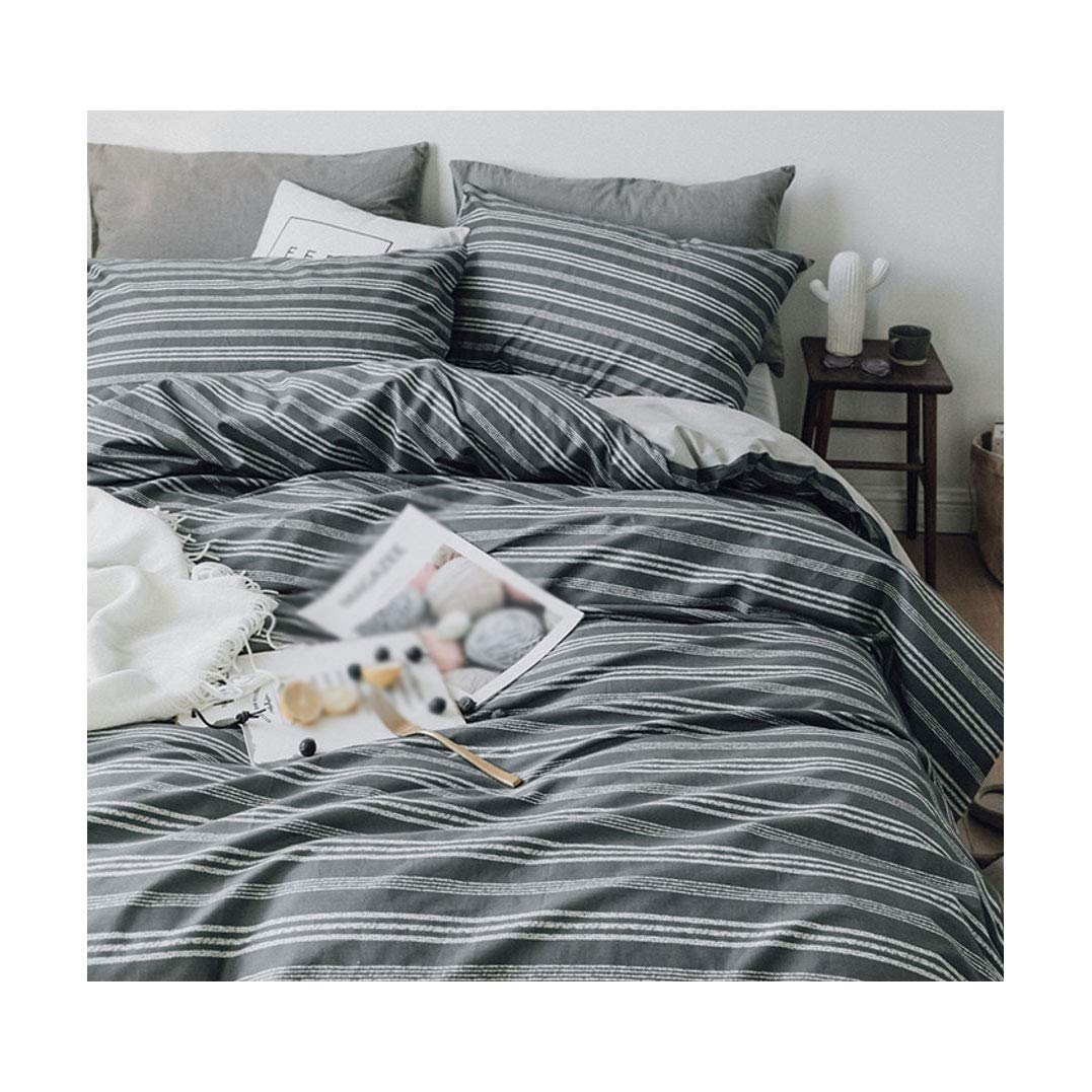 Premium 4-Piece Cotton Sheet Set - Soft & Breathable Bed Linens for Queen/King Size Beds (2.0m) - Perfect for Dorm Rooms, Master Bedrooms & Guest Rooms - Includes Fitted Sheet, Flat Sheet & 2 Pillowcases - Easy Care Wrinkle-Resistant Bedding Set