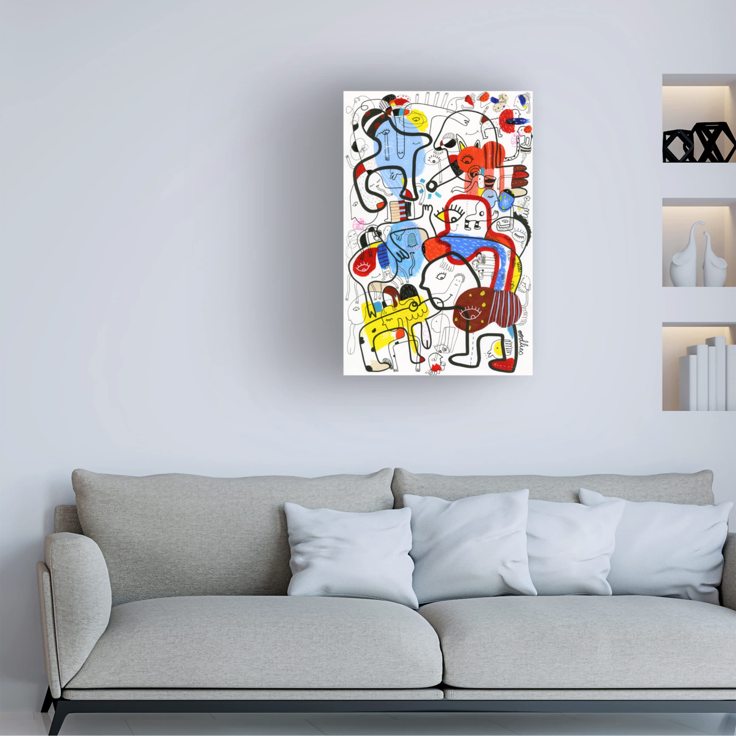 Trademark Fine Art 'Glass Full Of It' Canvas Wall Art by Oodlies - Modern Home Decor for Living Room, Bedroom & Office
