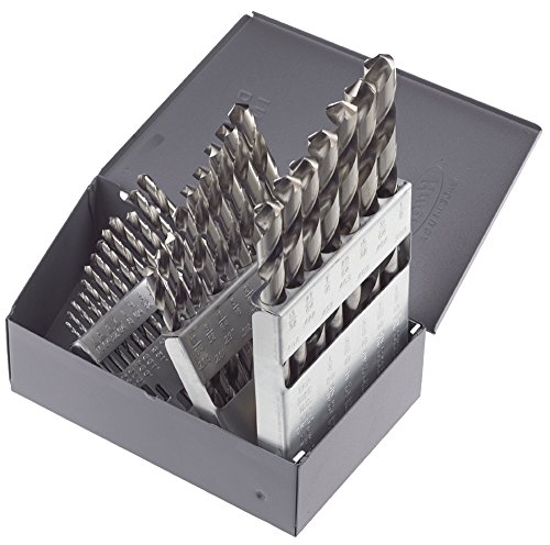 Morse Cutting Tools 18144 High-Speed Steel Jobber Length Drill Bit Set - 29-Piece Fractional Sizes with Bright Finish for Metalworking, Woodworking, and DIY Projects