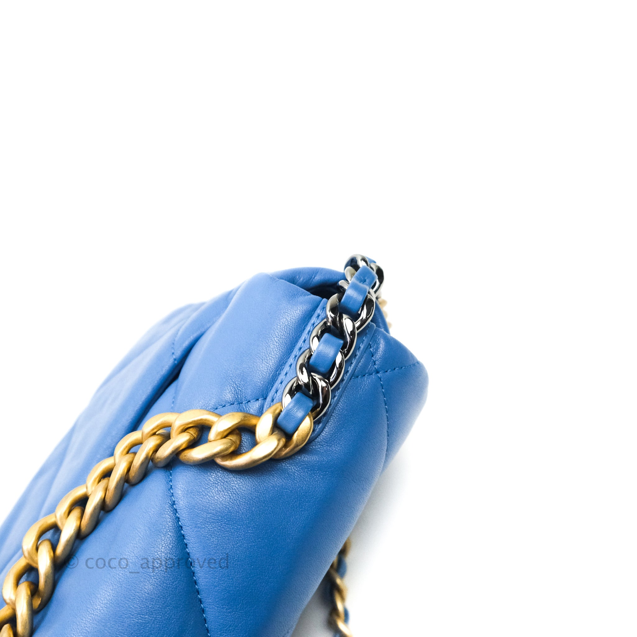 Chanel 19 Small Handbag in Blue with Mixed Hardware - Luxury Crossbody Bag for Women, Perfect for Date Night & Evening Events