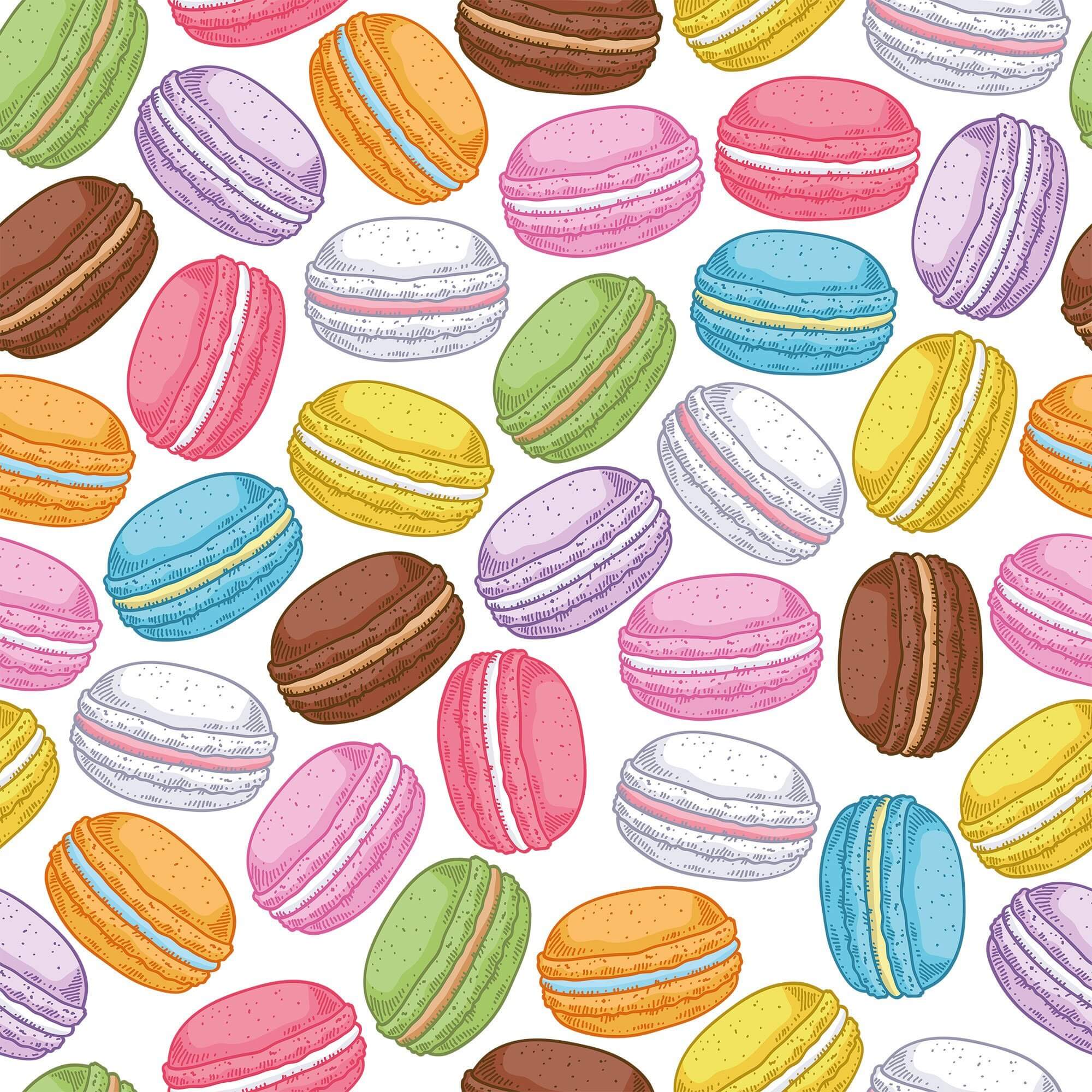 White and Brown Food Pattern Peel and Stick Removable Wallpaper - Self-Adhesive Decorative Wall Covering for Kitchen, Dorm Room, and Teen Bedroom Decor