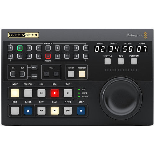 Blackmagic Design HyperDeck Extreme Control - Professional 4K/HD Video Recorder for Live Production & Broadcast Studios - Perfect for Streaming, Editing & Post-Production Workflows