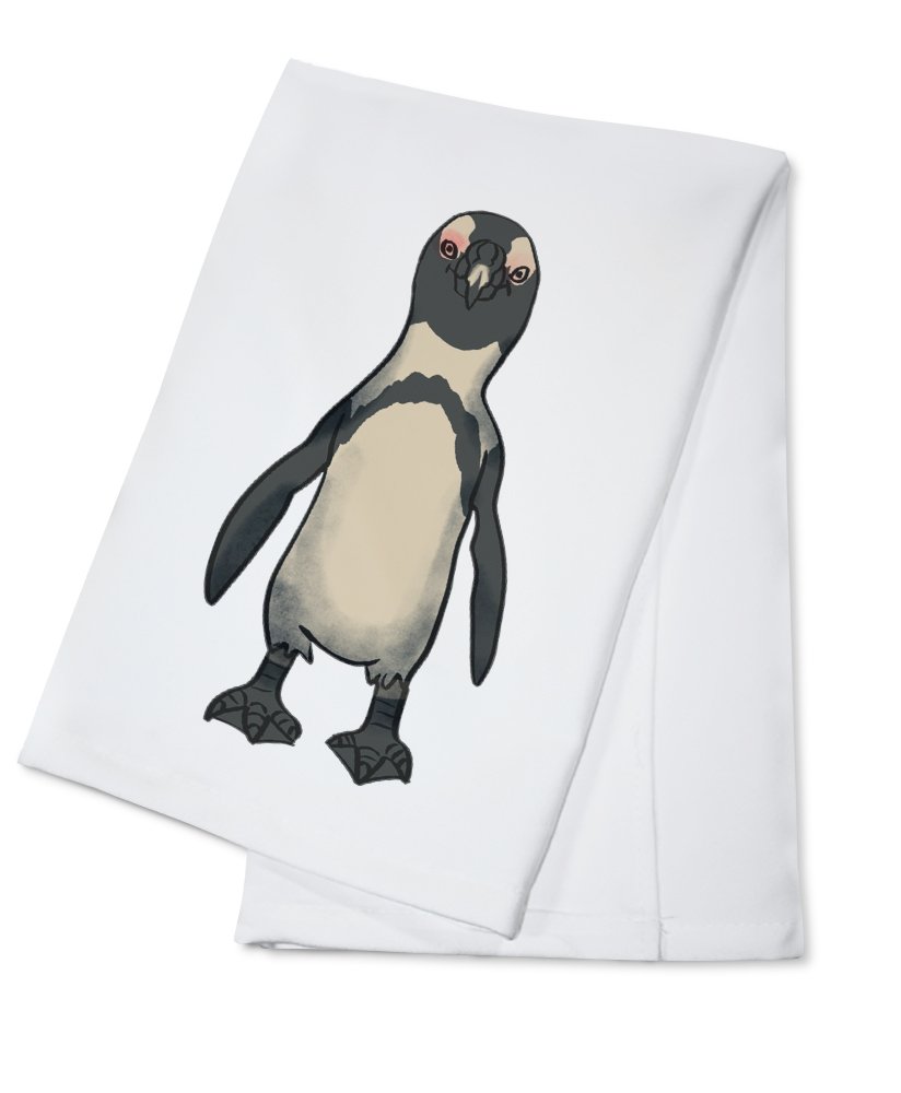 Soft Cartoon Penguin Cotton Tea Towel - 100% Cotton Decorative Hand Towel for Kitchen, Bathroom & Home Decor - Perfect for Gifts, Dish Drying & Decorative Accents