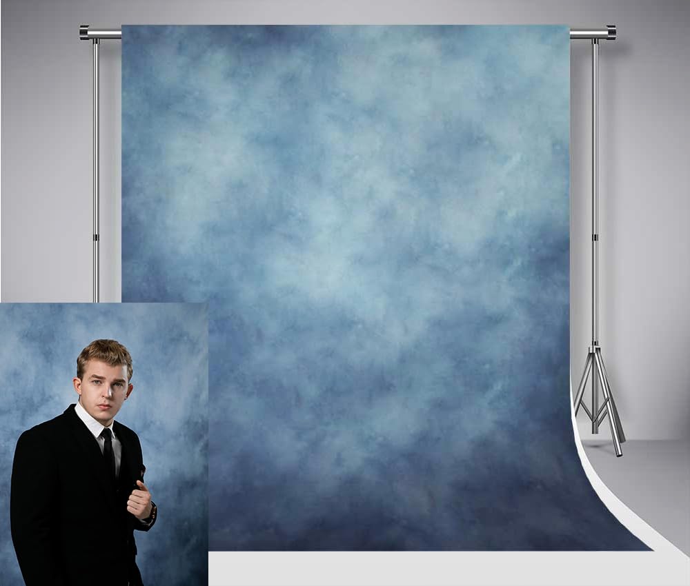 Kate 1.5x2.2m Blue Photography Backdrop - Premium Microfiber Portrait Background for Newborn, Wedding & Studio Photo Shoots - Durable Photo Props for Professional Photographers