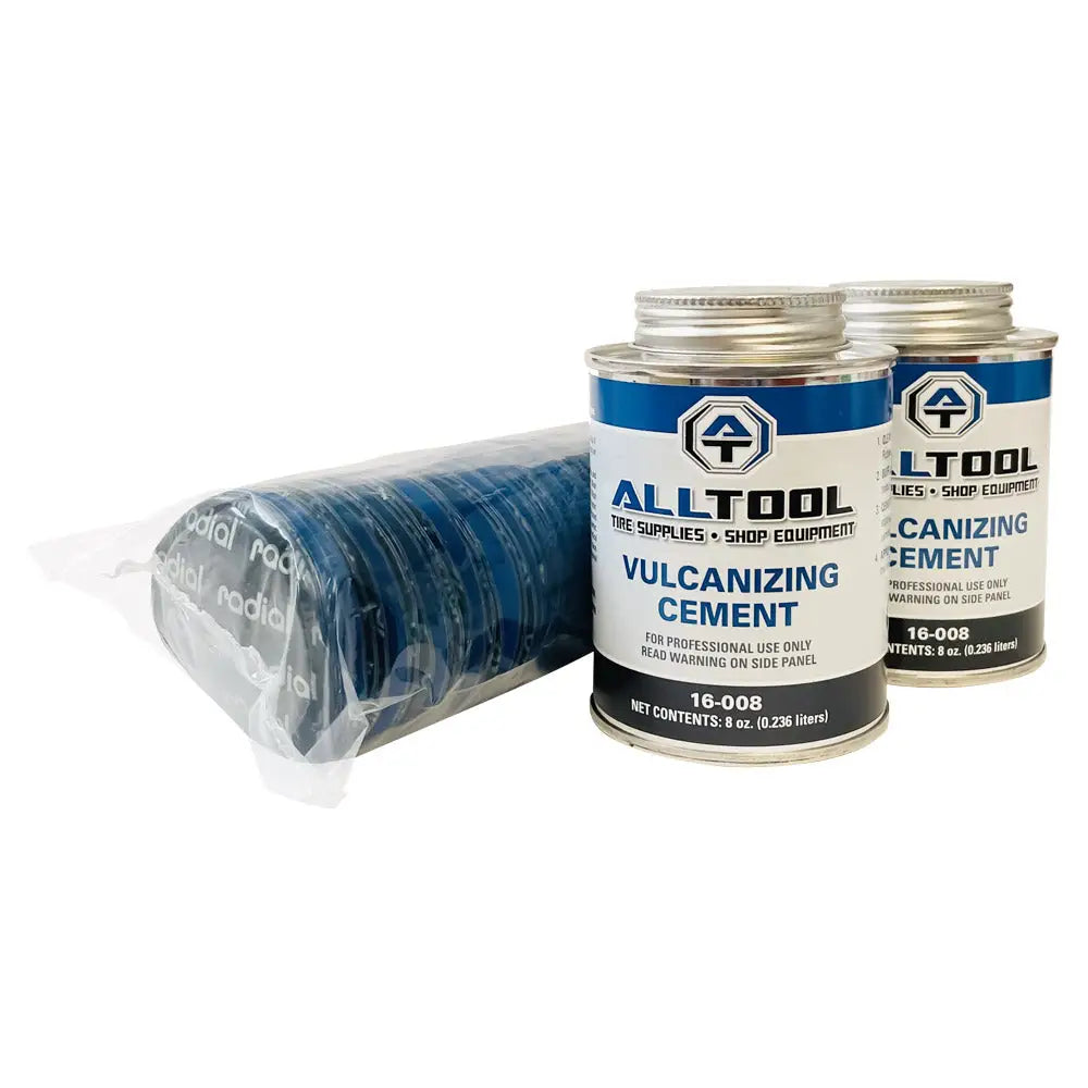 100 Medium Round Universal Radial Patches with 2 x 8oz Cement Bundle - Tire Repair Kit for Cars, Trucks & Motorcycles - Perfect for Emergency Roadside Fixes & DIY Auto Maintenance