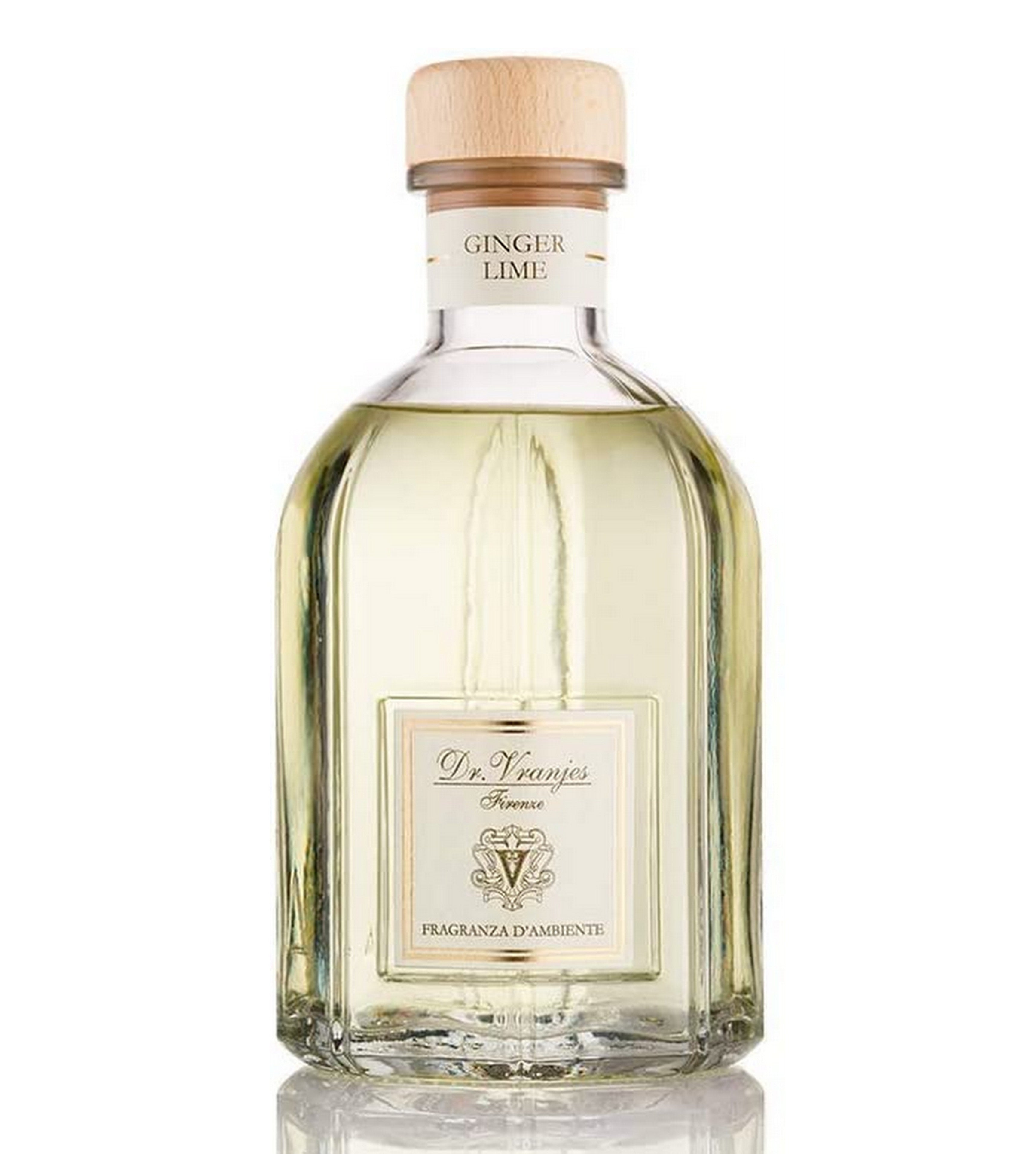 Dr. Vranjes Ginger & Lime Essential Oil Diffuser 500ml - Premium Crystal Aroma Diffuser for Home, Office & Spa - Relaxing Scented Air Freshener for Stress Relief & Mood Boosting