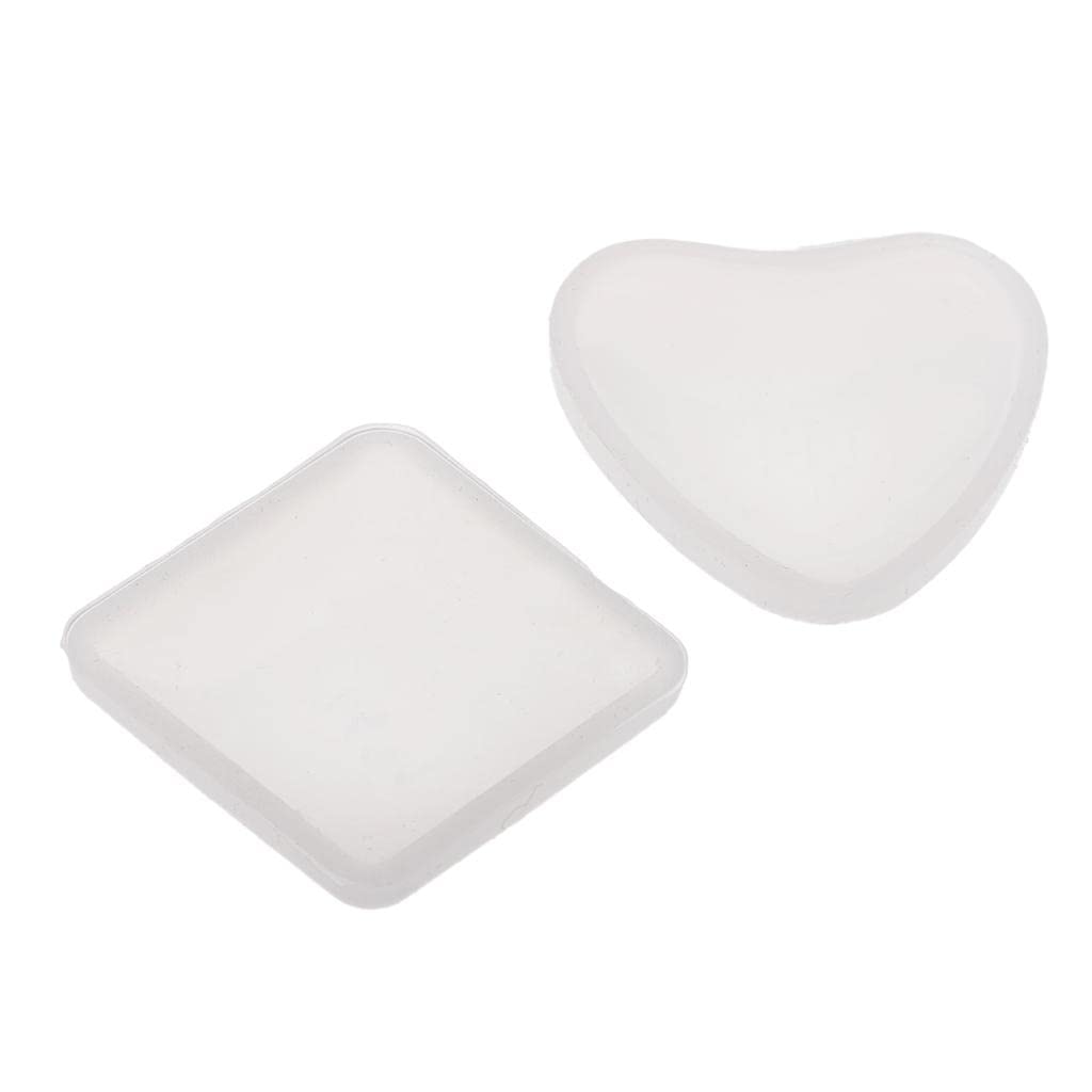 Enakshi 2-Piece Square Heart Silicone Mold for Resin Jewelry Making - DIY Cabochon Pendant Molds - Craft Supplies for Earrings, Necklaces & Keychains - Perfect for Resin Art, DIY Gifts & Home Decor Projects