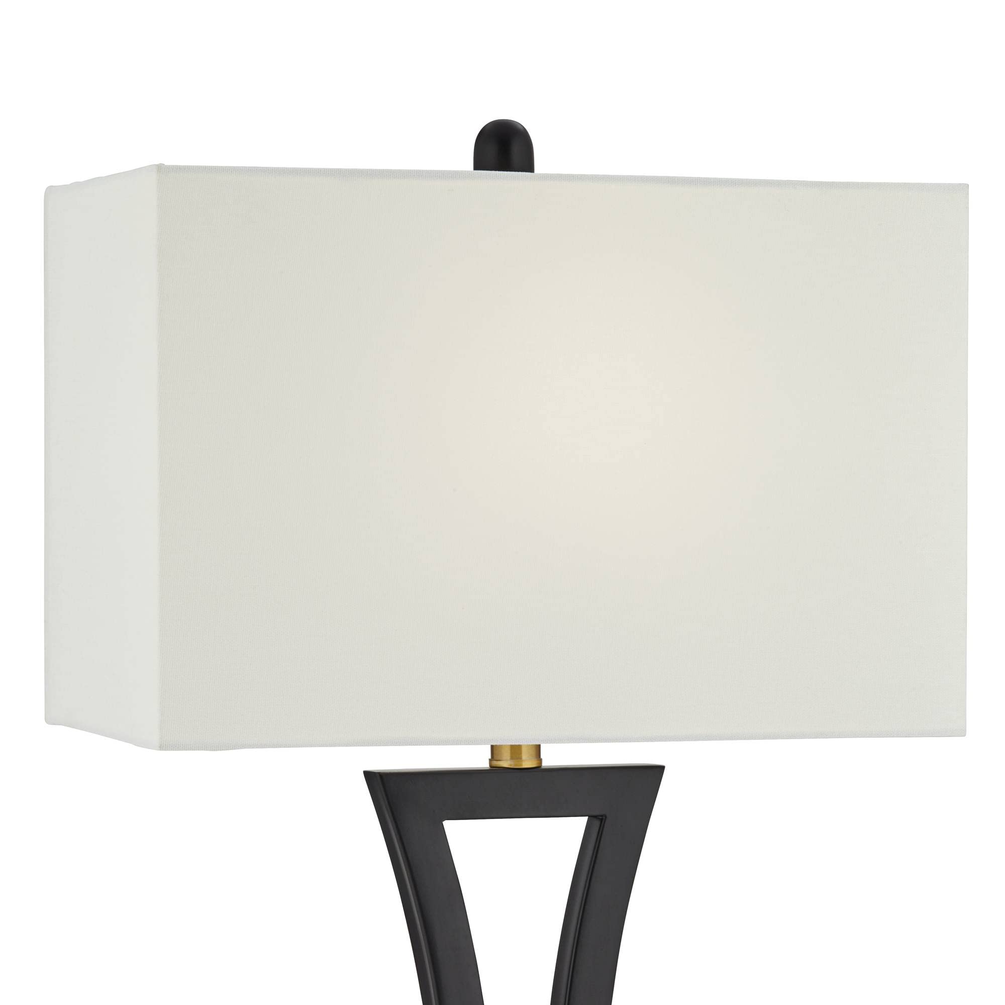 360 Lighting Roxie Modern Table Lamps - Set of 2 with Black Marble Base, USB Charging Port, 31