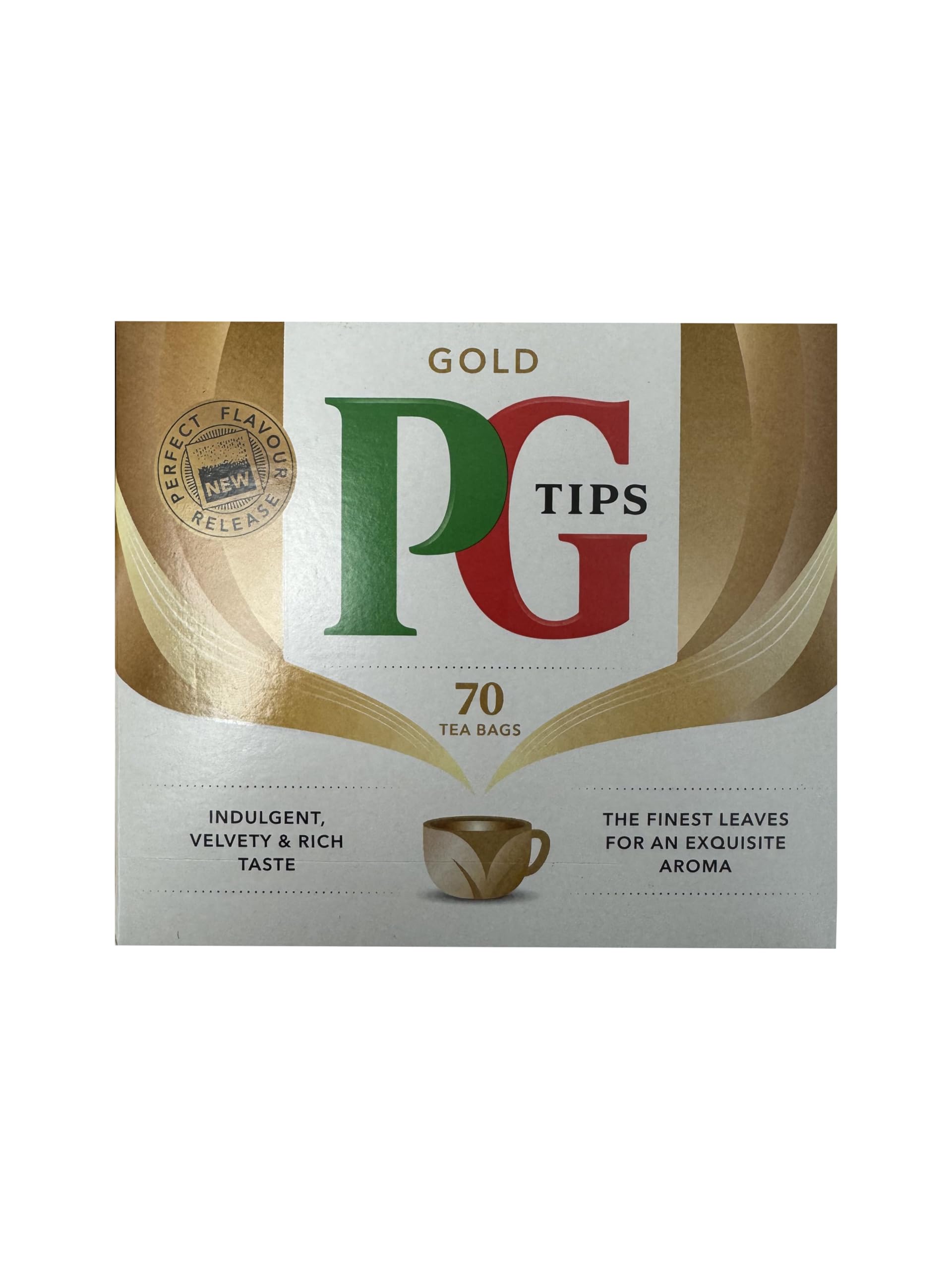 PG Tips Gold Premium Black Tea Bags - Best Tasting English Blend (70 Count) - Perfect for Breakfast, Afternoon Tea & Office Use