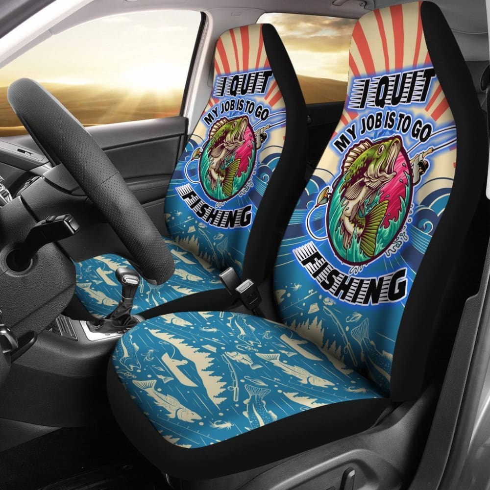 Premium Bass Fishing Car Seat Covers - Waterproof & Durable Protection for Anglers | Perfect for Truck, SUV & Boat Seats | Ideal for Fishing Trips & Outdoor Adventures