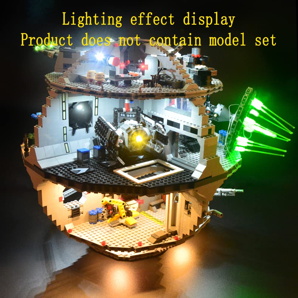 LED Light Kit for Lego Death Star 75159 & 10188 - Compatible Lighting Set for Star Wars Models (Not Included) - Perfect for Display & Nighttime Showcase