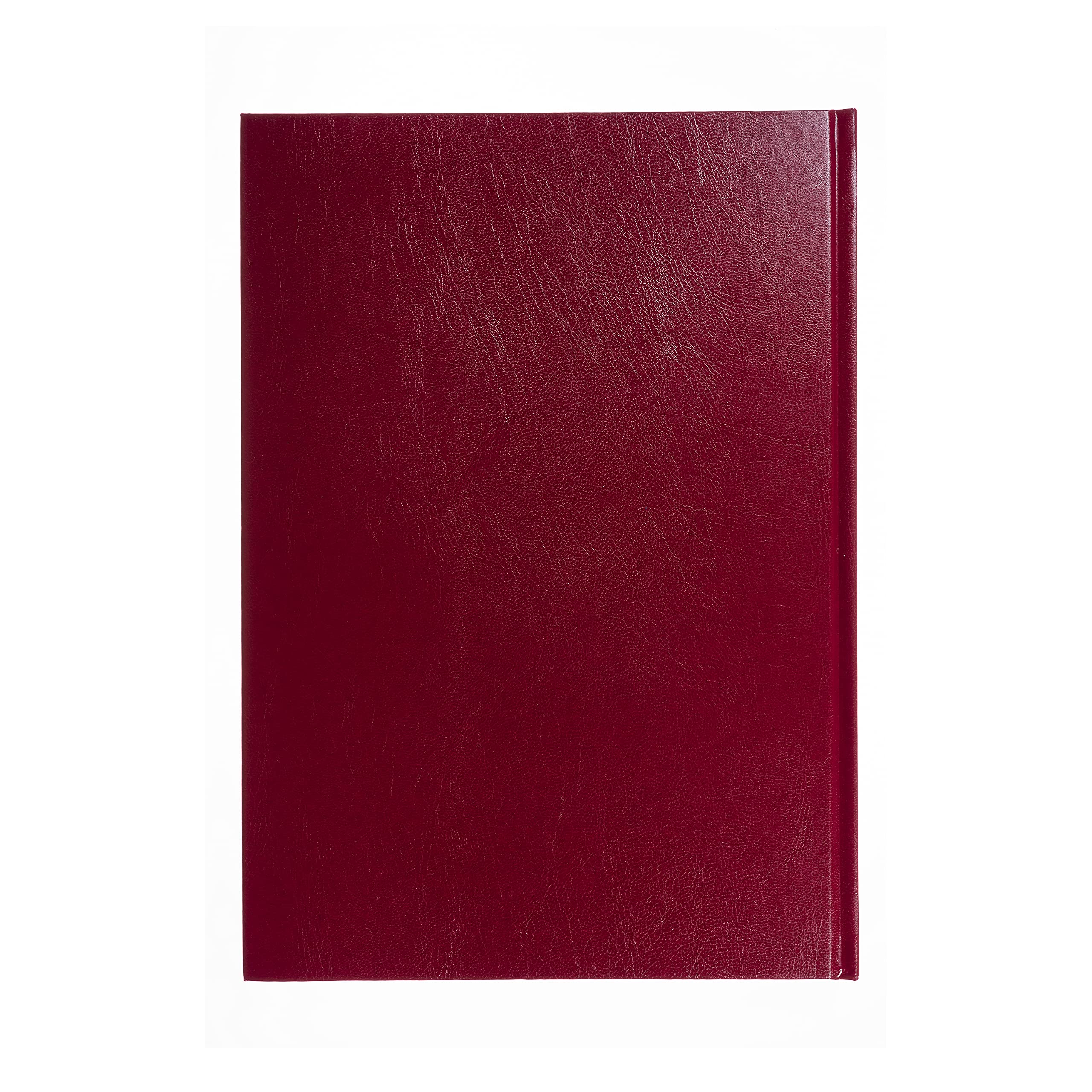 Collins Essential 2025 Business Diary - A4 Weekly Planner with Leathergrain Hardback Cover in Maroon (ESSA43.78-25) - Perfect for Office Professionals, Entrepreneurs & Students - Ideal for Scheduling, Meetings & Time Management