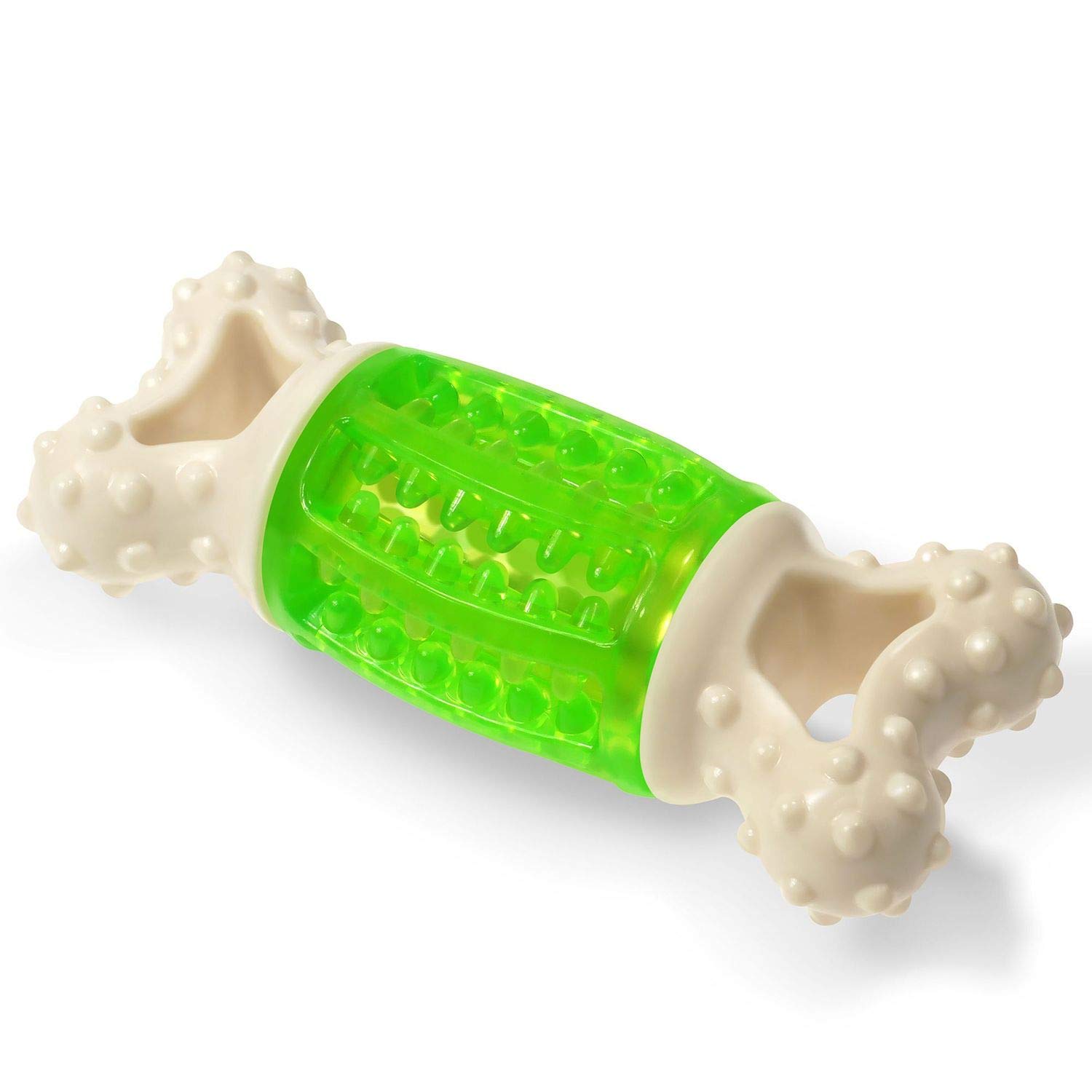 Fluffy Paws Squeaky Rubber Chew Toy for Dogs - Durable Puppy Teething Toys for Small & Large Breeds - Fun Interactive Pet Chew Toys for Aggressive Chewers - Perfect for Indoor & Outdoor Playtime