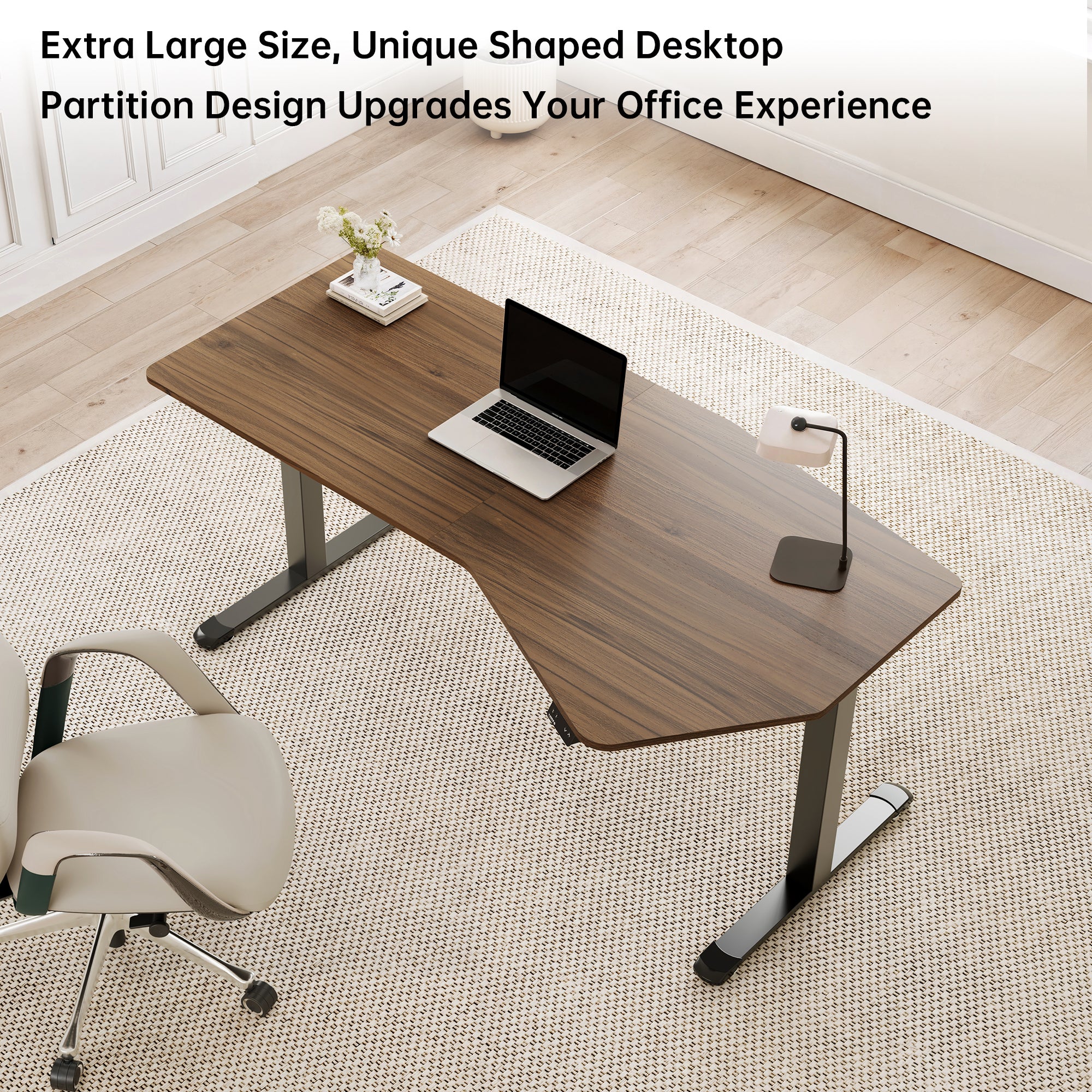 Ergonomic Standing Desk with Unique Design - 70x29 Inches Adjustable Height for Home & Office - Perfect for Work, Study, and Gaming Setup