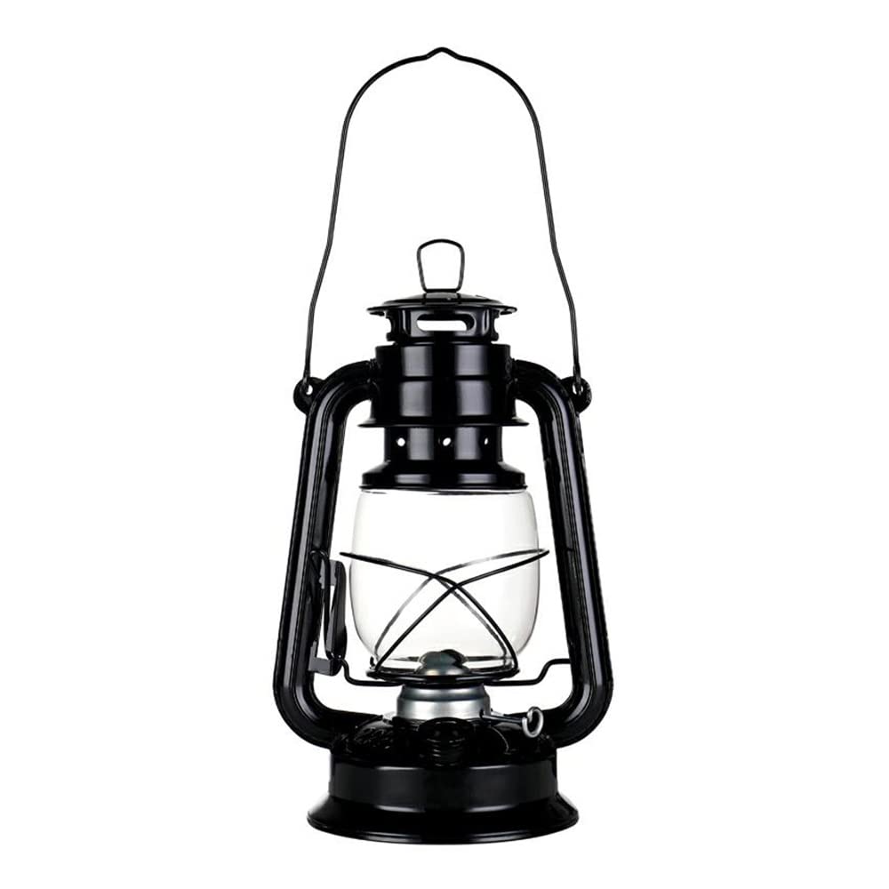Vintage Metal Kerosene Oil Lantern - Antique Glass Hurricane Lamp for Emergency Lighting, Outdoor Camping, Decoration & Power Outages - Portable Retro Style Horse Lamp for Home, Garden & Cabin Use