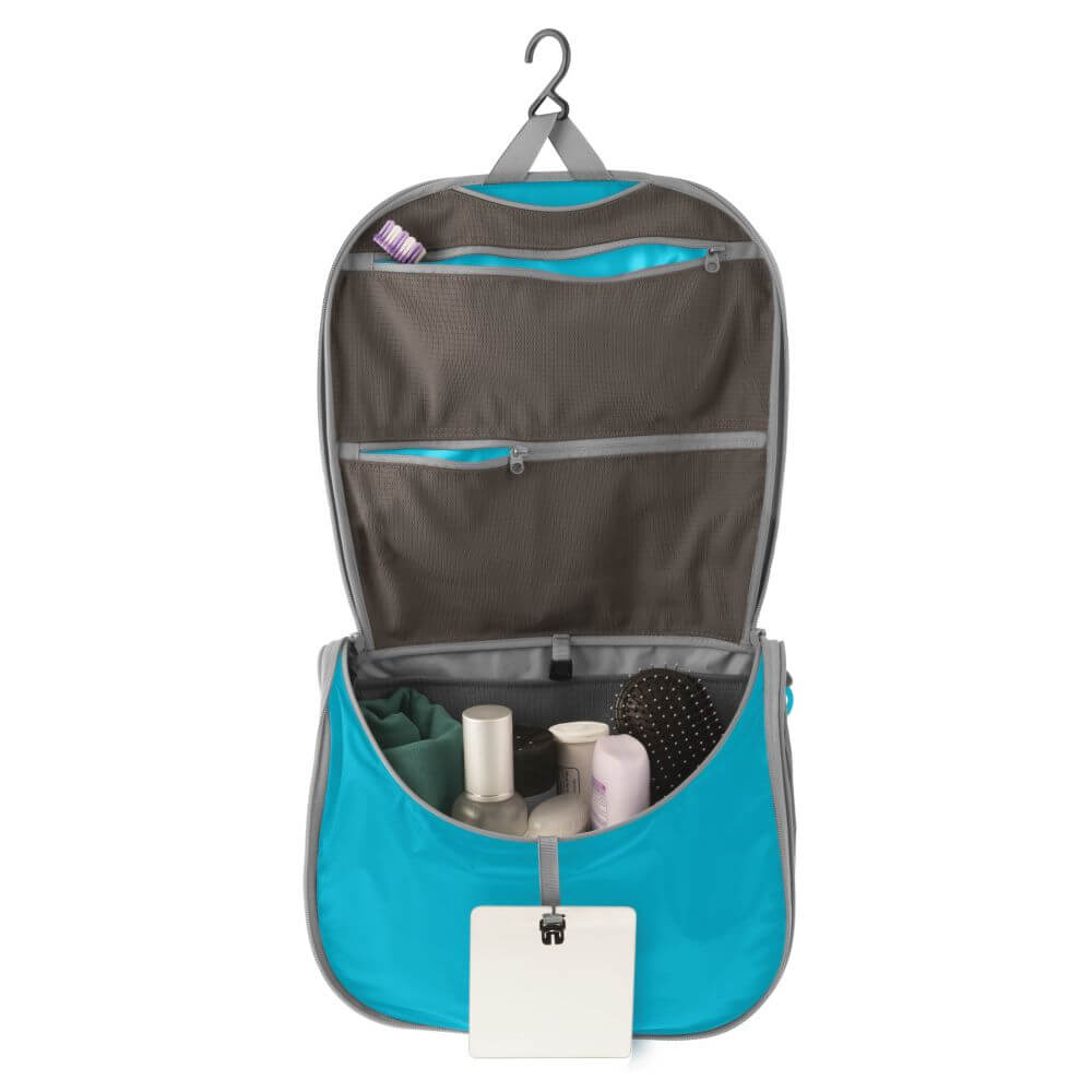 Ultra Sil Large Travel Toiletry Bag - Waterproof Hanging Cosmetic Organizer for Women & Men, Perfect for Airplane, Camping & Gym (Blue Atoll)