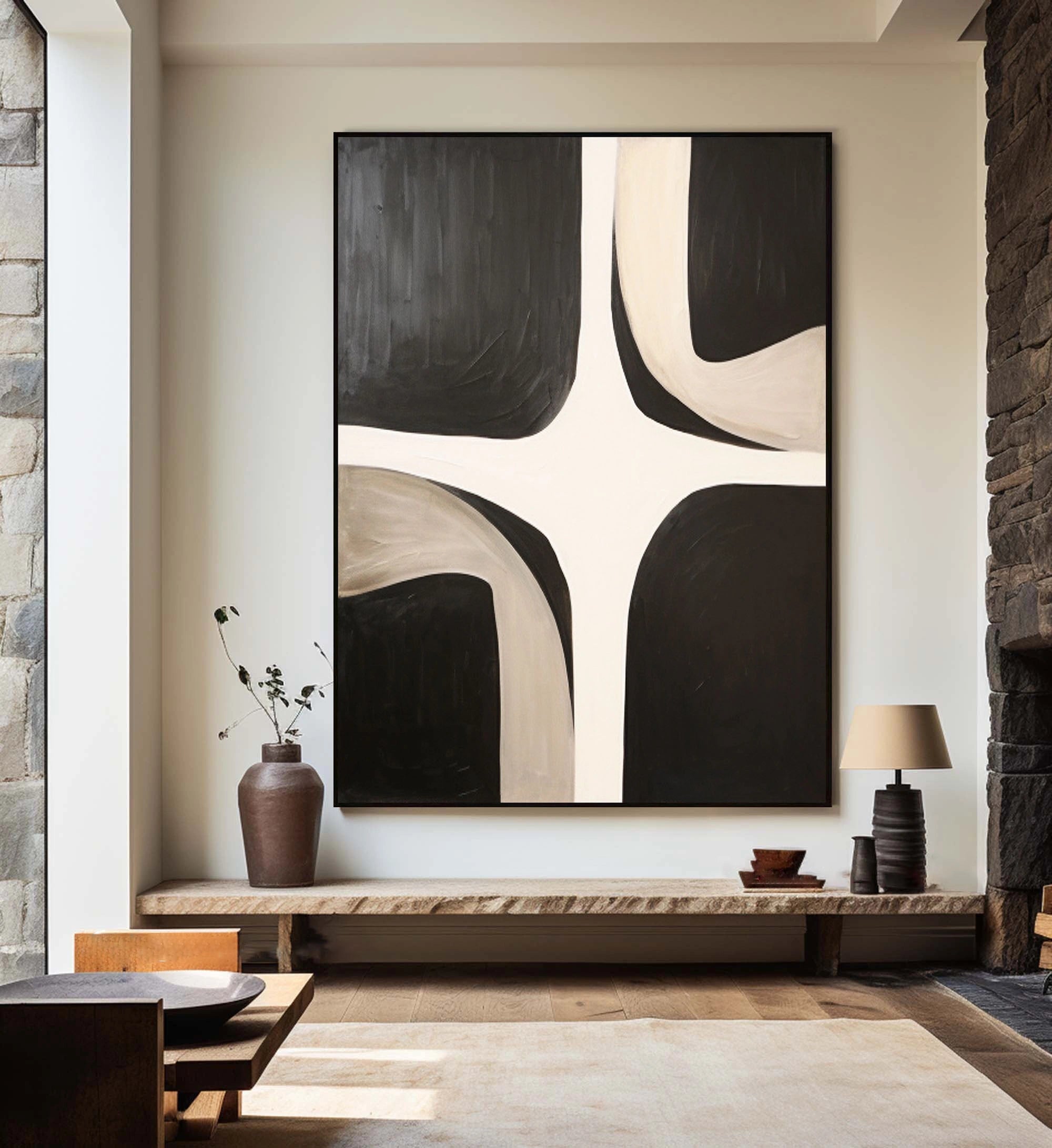 Abstract Tranquility Art Painting - Modern Wall Decor for Living Room, Bedroom & Office | Large Canvas Print | Home & Office Decor | #WS101