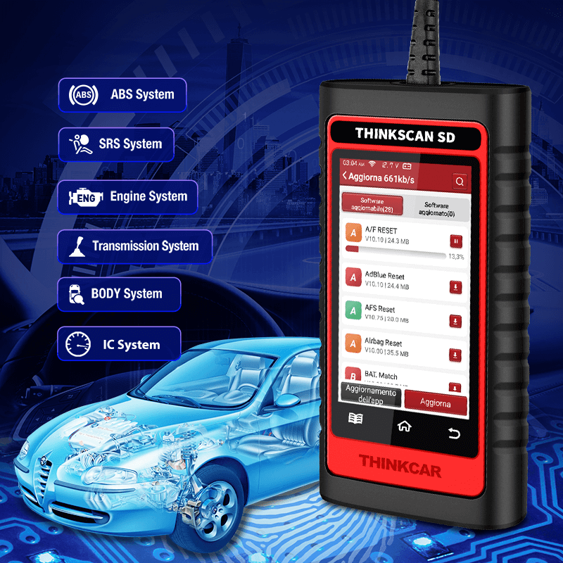 THINKCAR® Thinkscan SD2 SD4 OBD2 Scanner - Multi-System Diagnostic Tool for Cars, Trucks & SUVs | Check Engine Light, Read & Clear Codes | Fast Shipping to US Only | Perfect for DIY Mechanics & Auto Shops