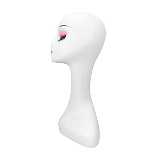 Professional Female Mannequin Head with Stable Base - Realistic Wig Display Head for Salon, Beauty Shop & Cosmetology Training - Perfect for Hairstyling Practice, Wig Styling & Retail Display