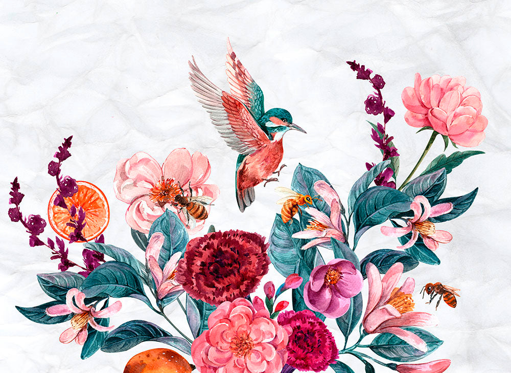 Designwalls 2 Flying Colibri Wall Art - Handmade Hummingbird Canvas Painting for Home Decor - Perfect for Living Room, Bedroom & Office Wall Decorations